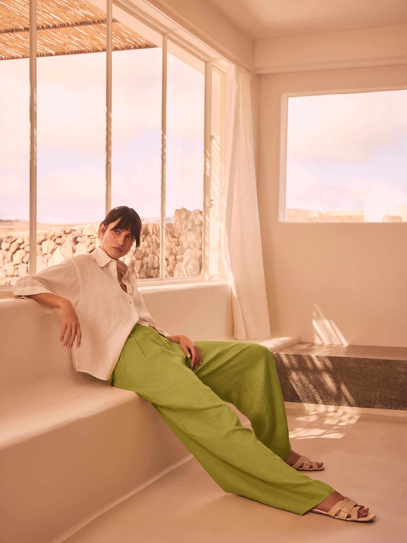 Linen Belted Trousers