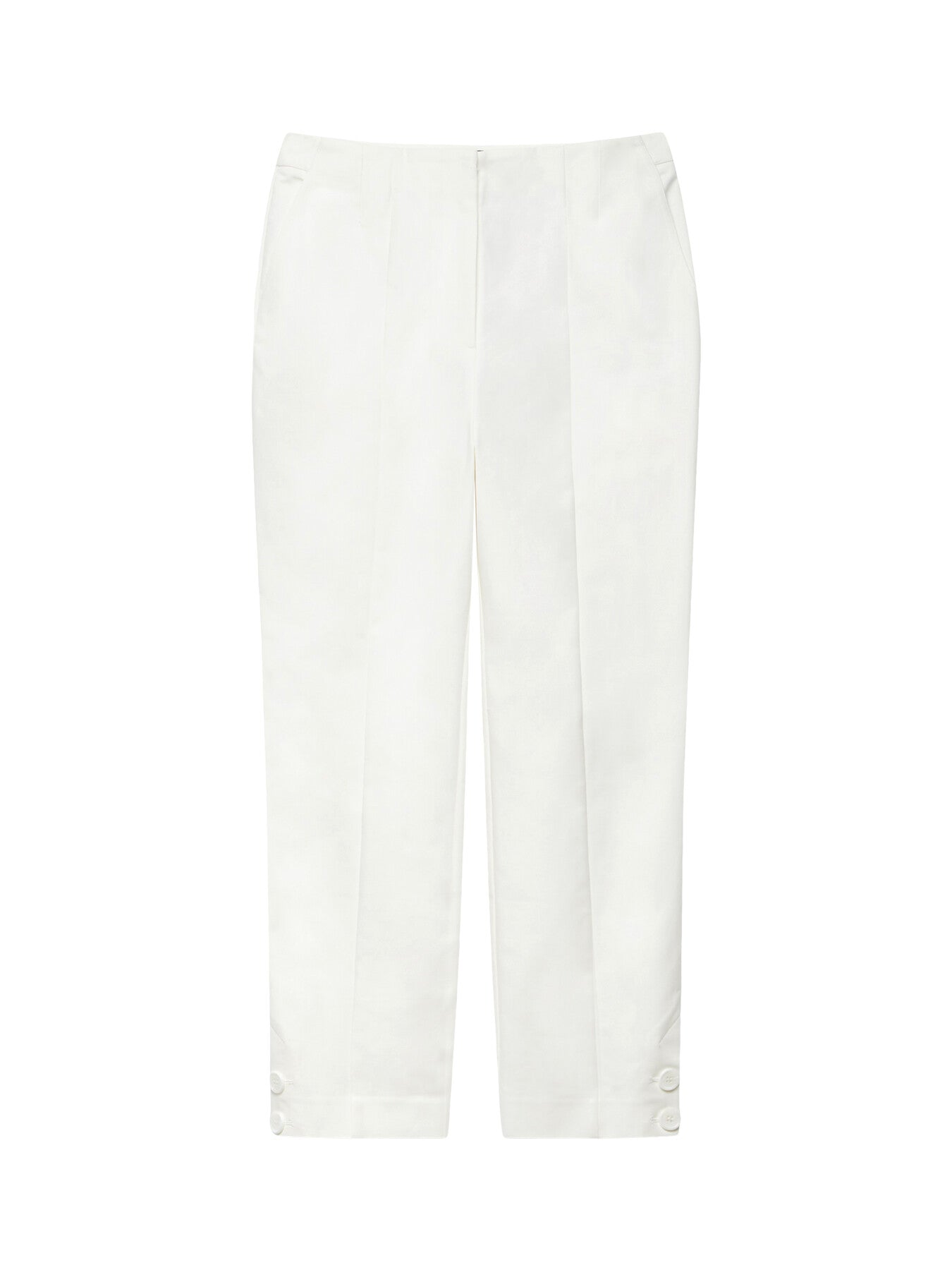 Cream Slim Capri Trousers