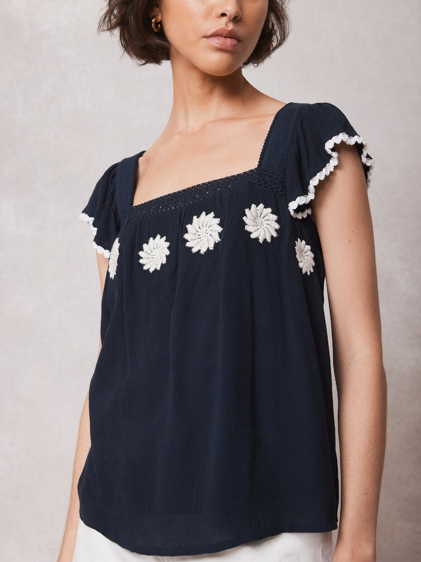 Floral Embroidered Top