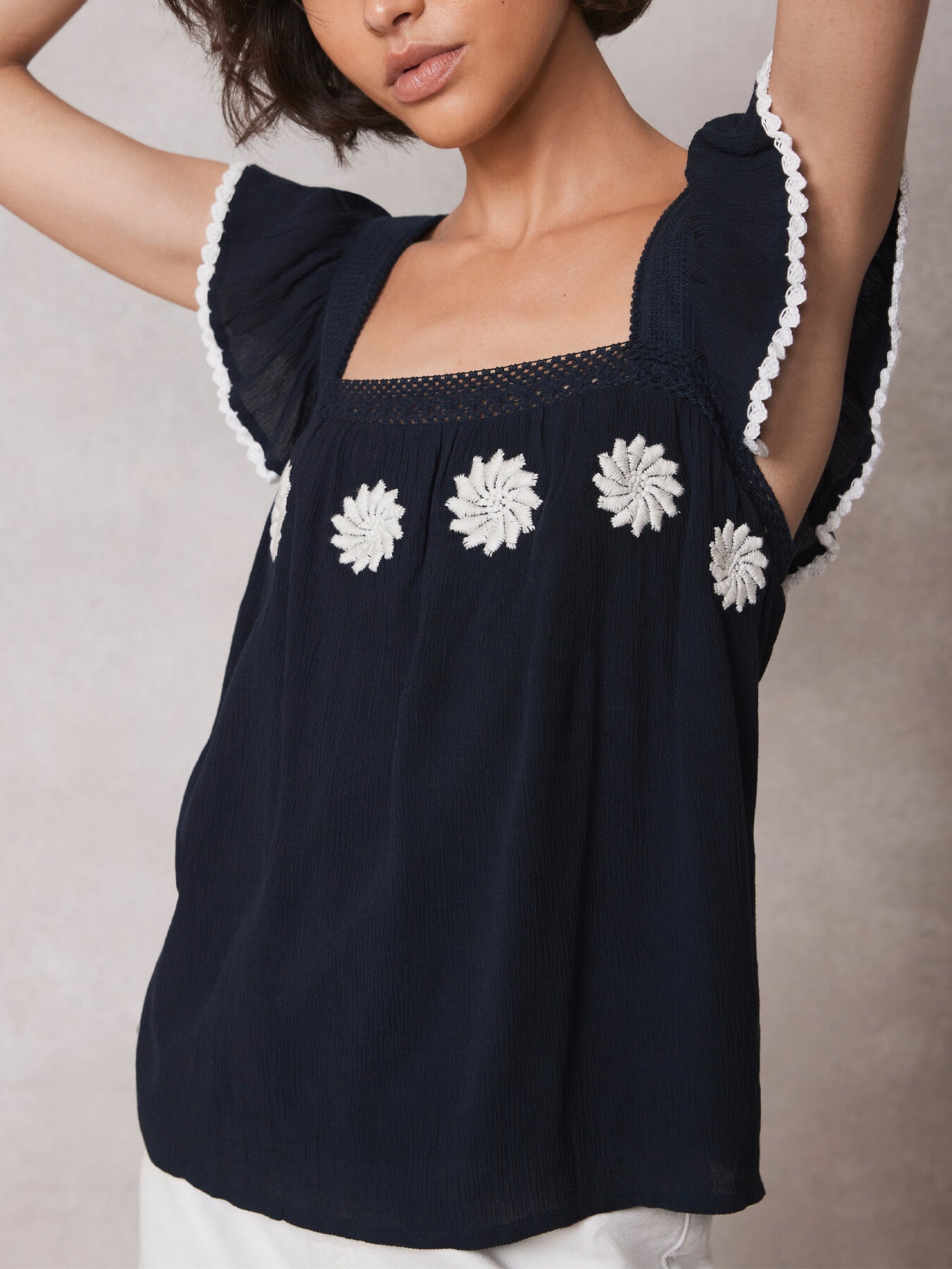 Floral Embroidered Top