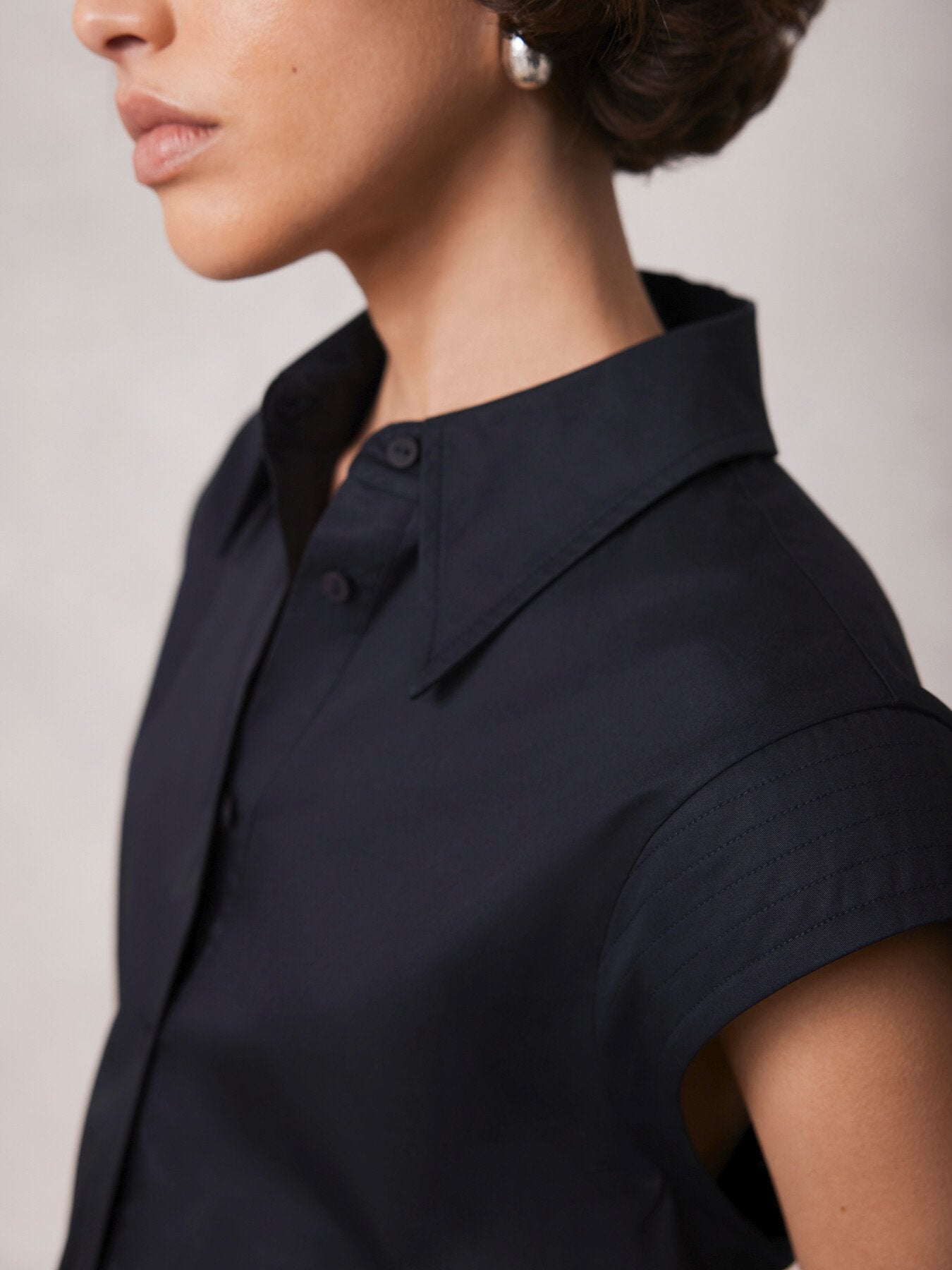 Cotton Cropped Shirt