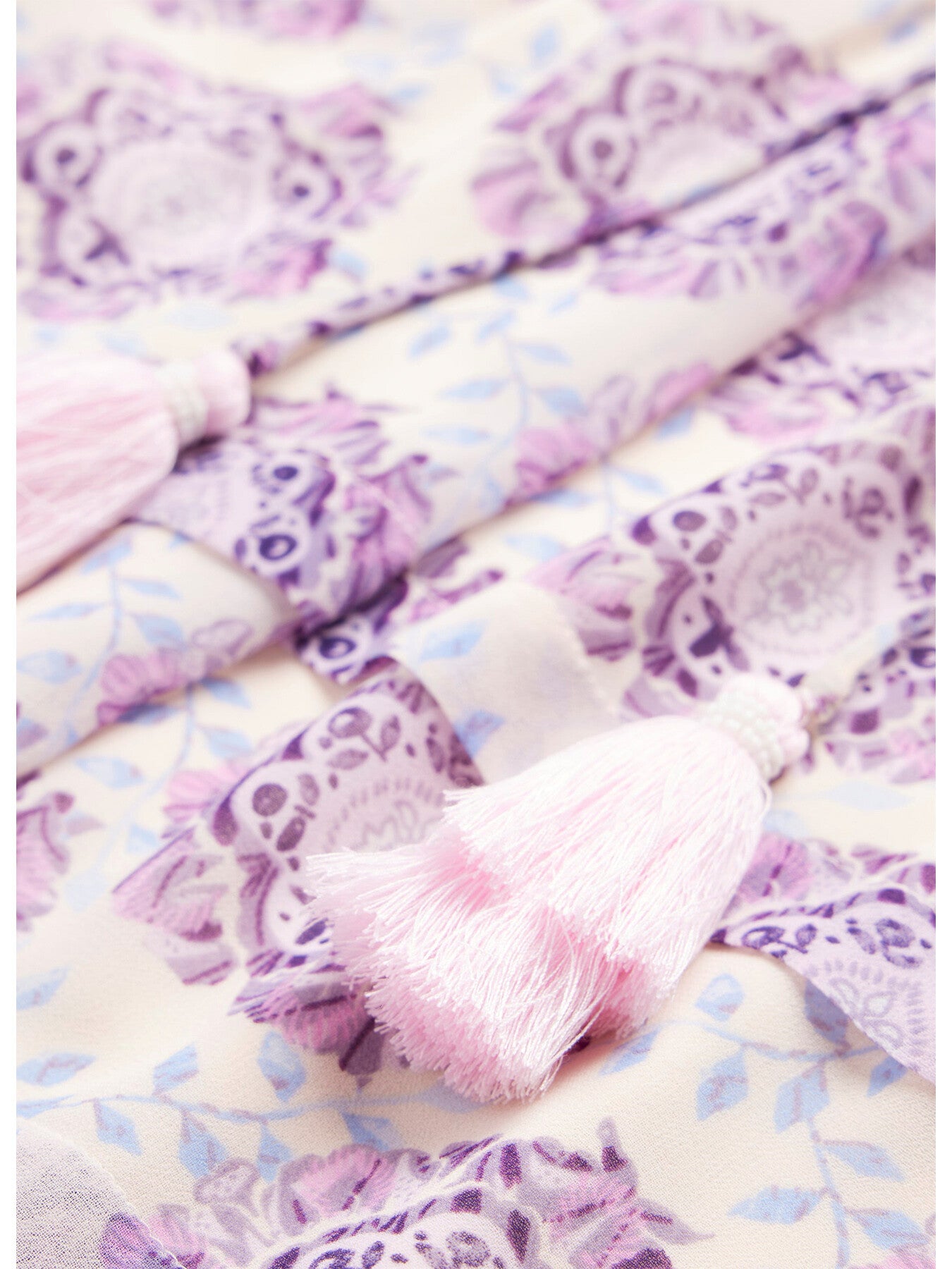 Lilac Floral Pleat Mini Dress
