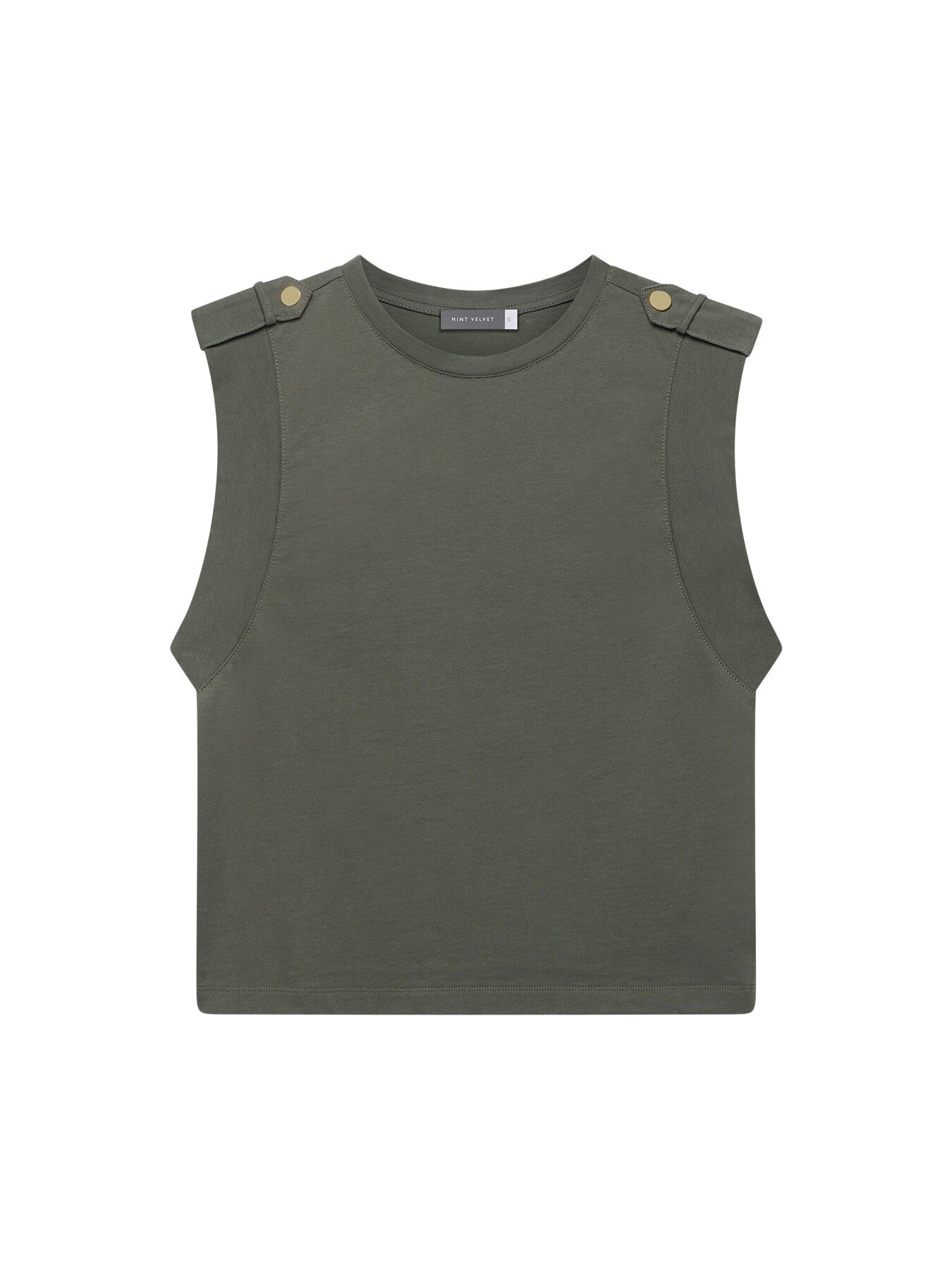 Cotton Cropped Utility T-Shirt