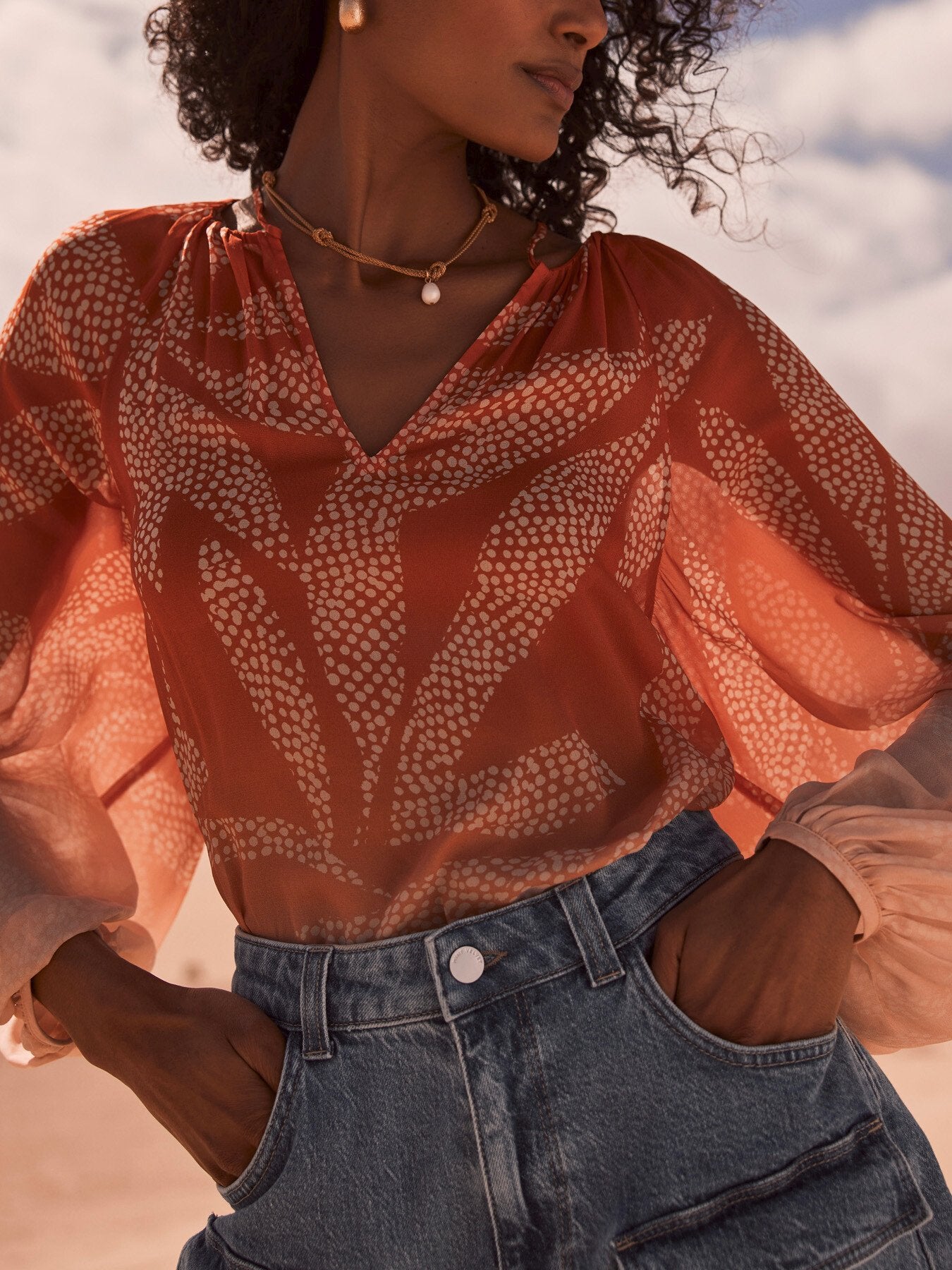 Abstract Print Blouse