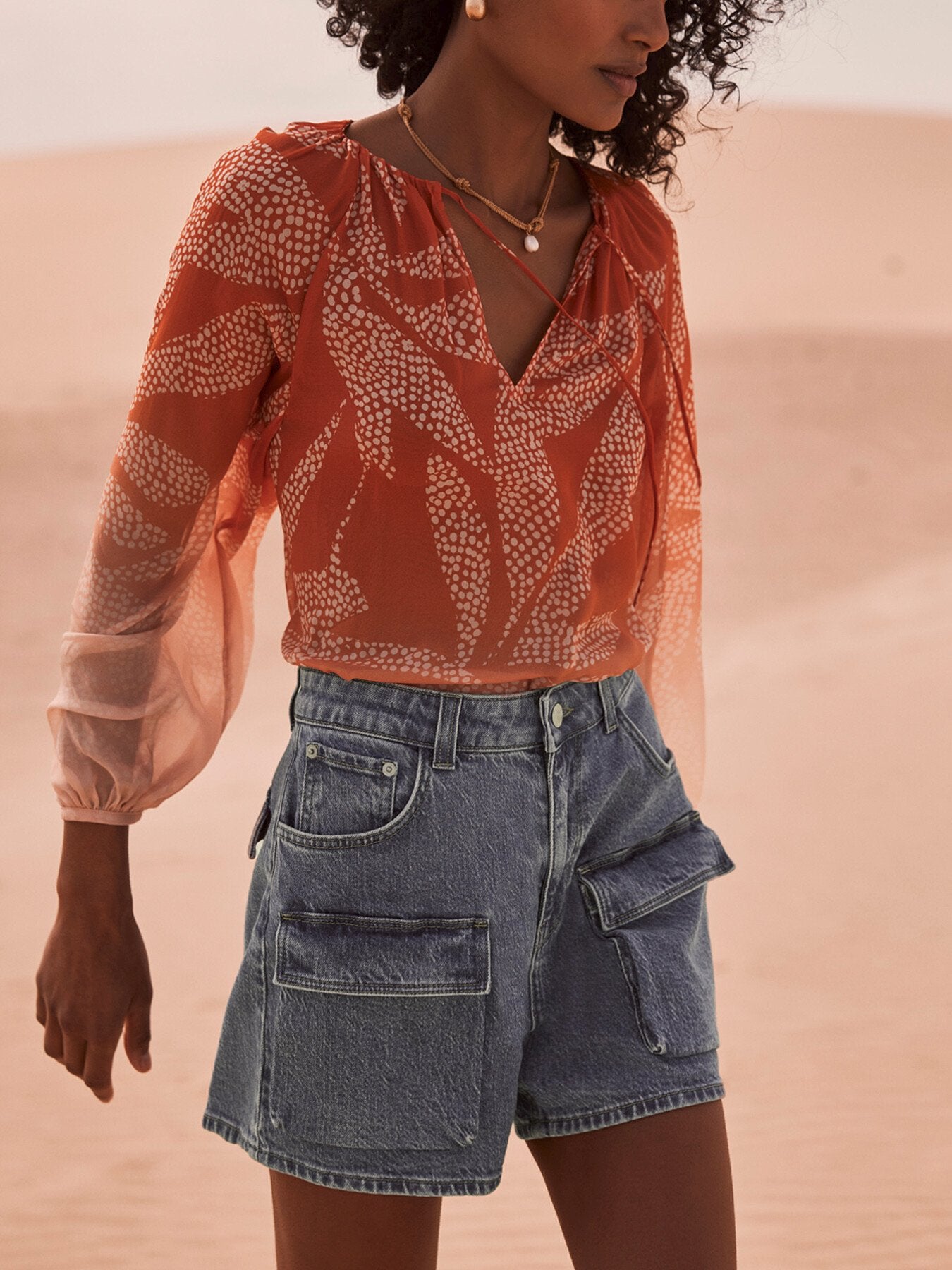 Abstract Print Blouse