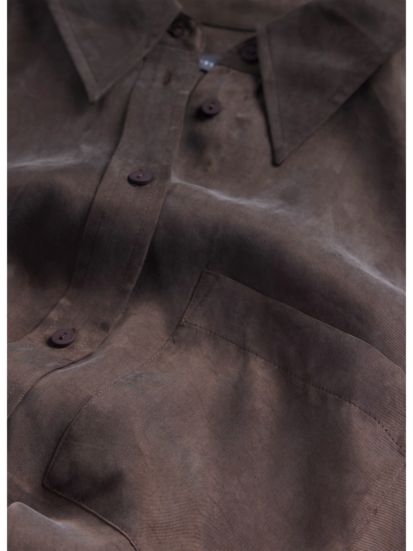 Brown Oversized Pocket Shirt