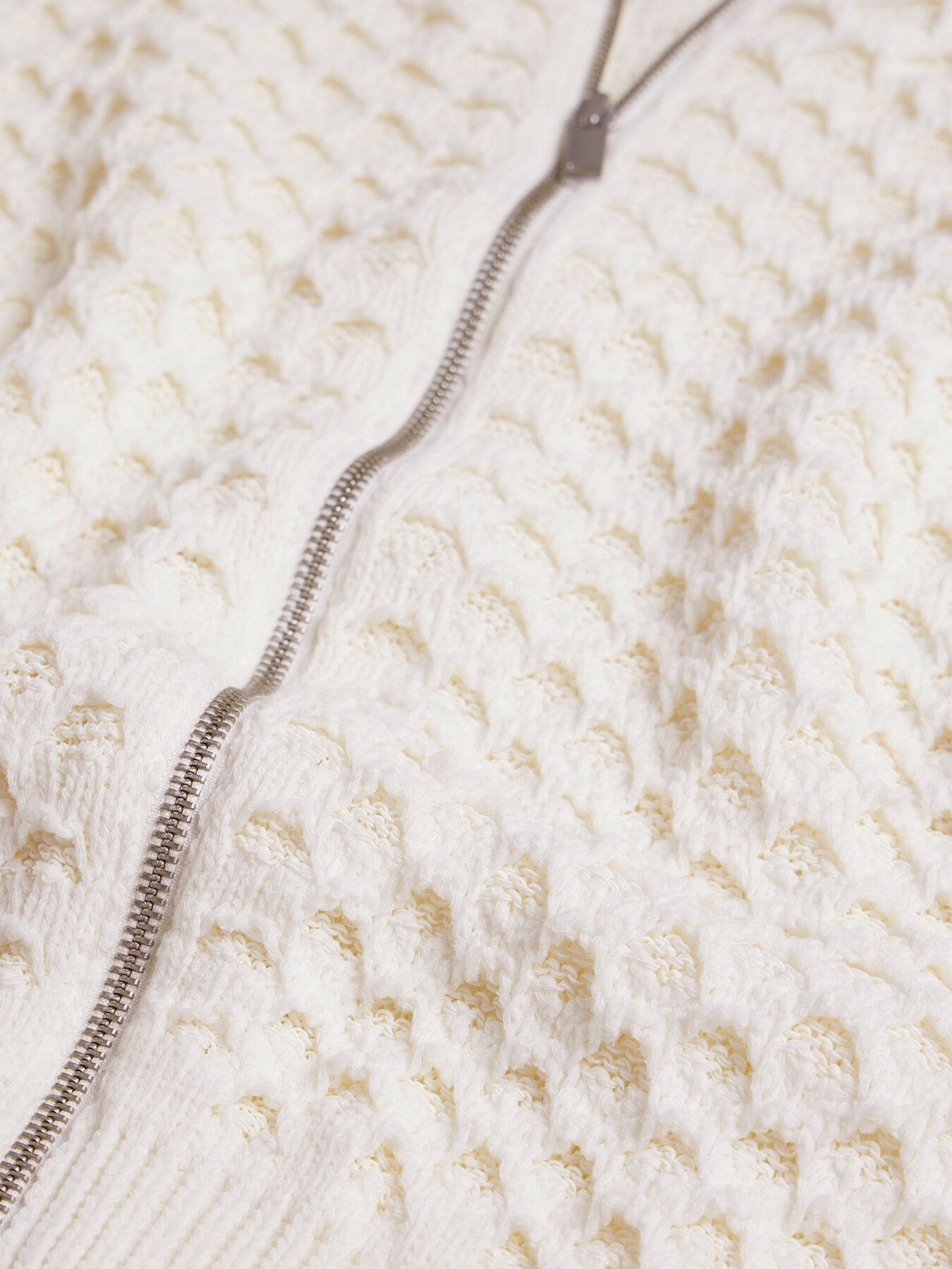 Cream Cotton Bomber Jacket