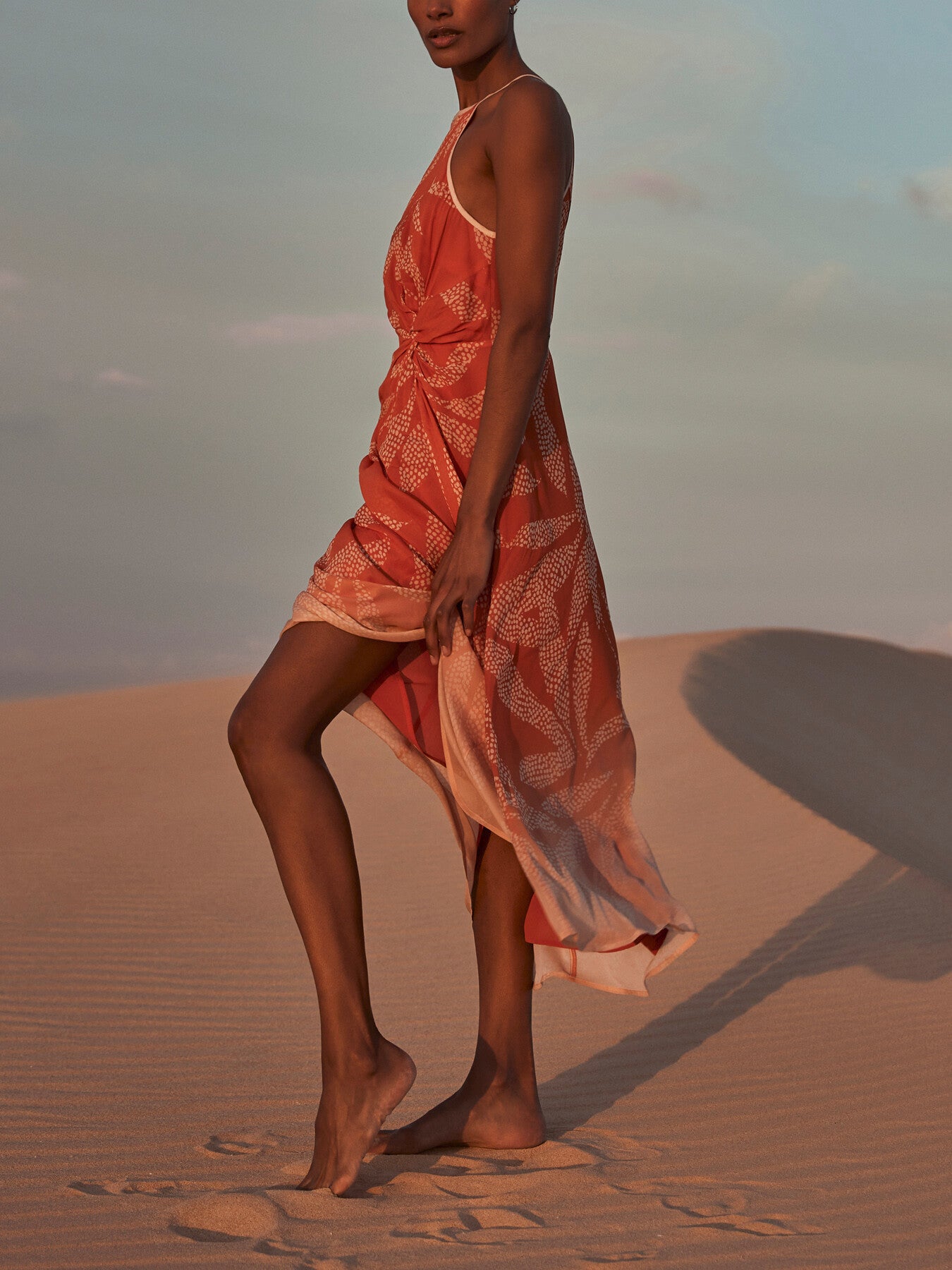 Printed Halter Maxi Dress