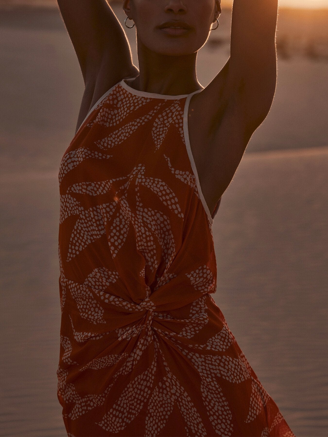 Printed Halter Maxi Dress