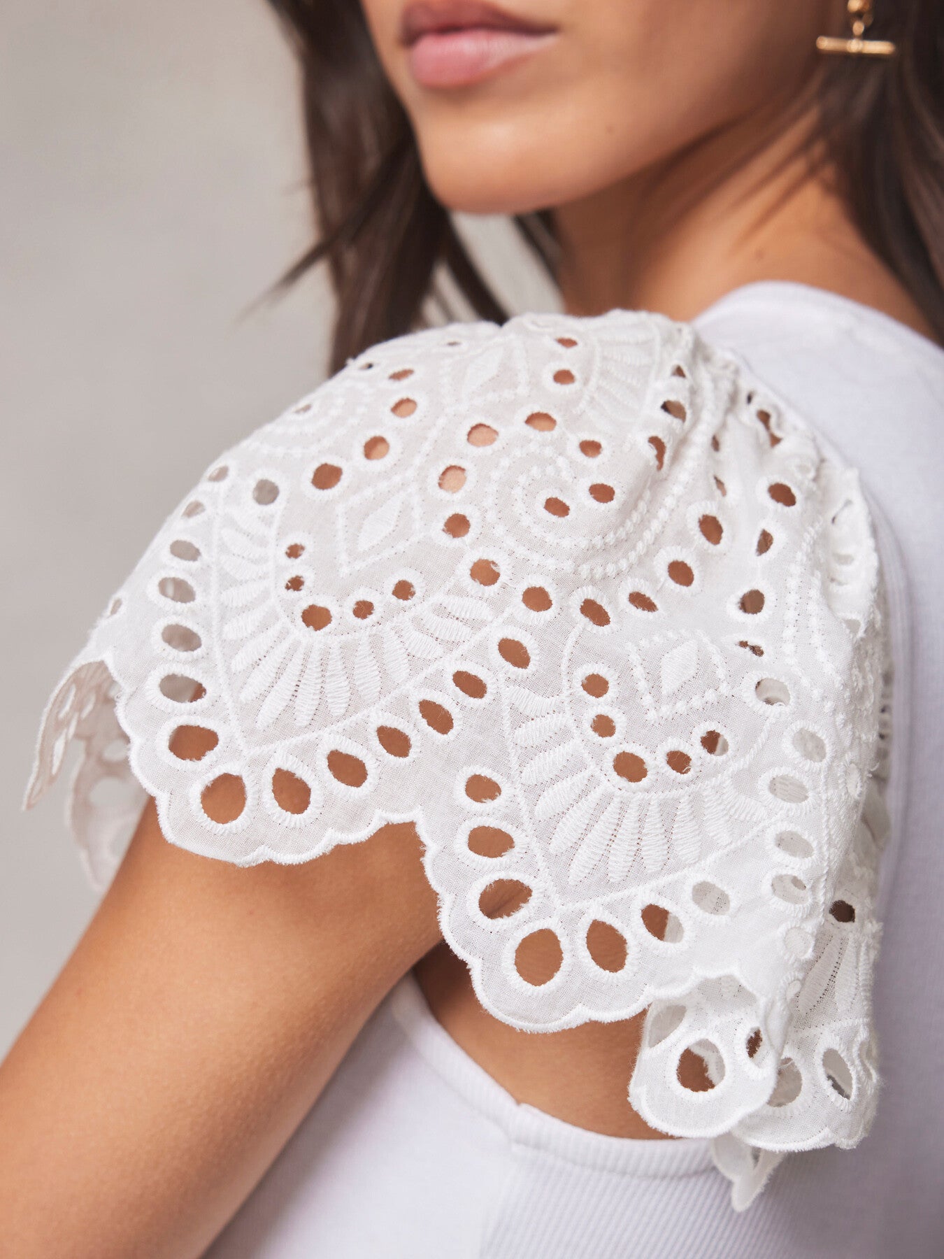 Jersey Broderie Midi Dress