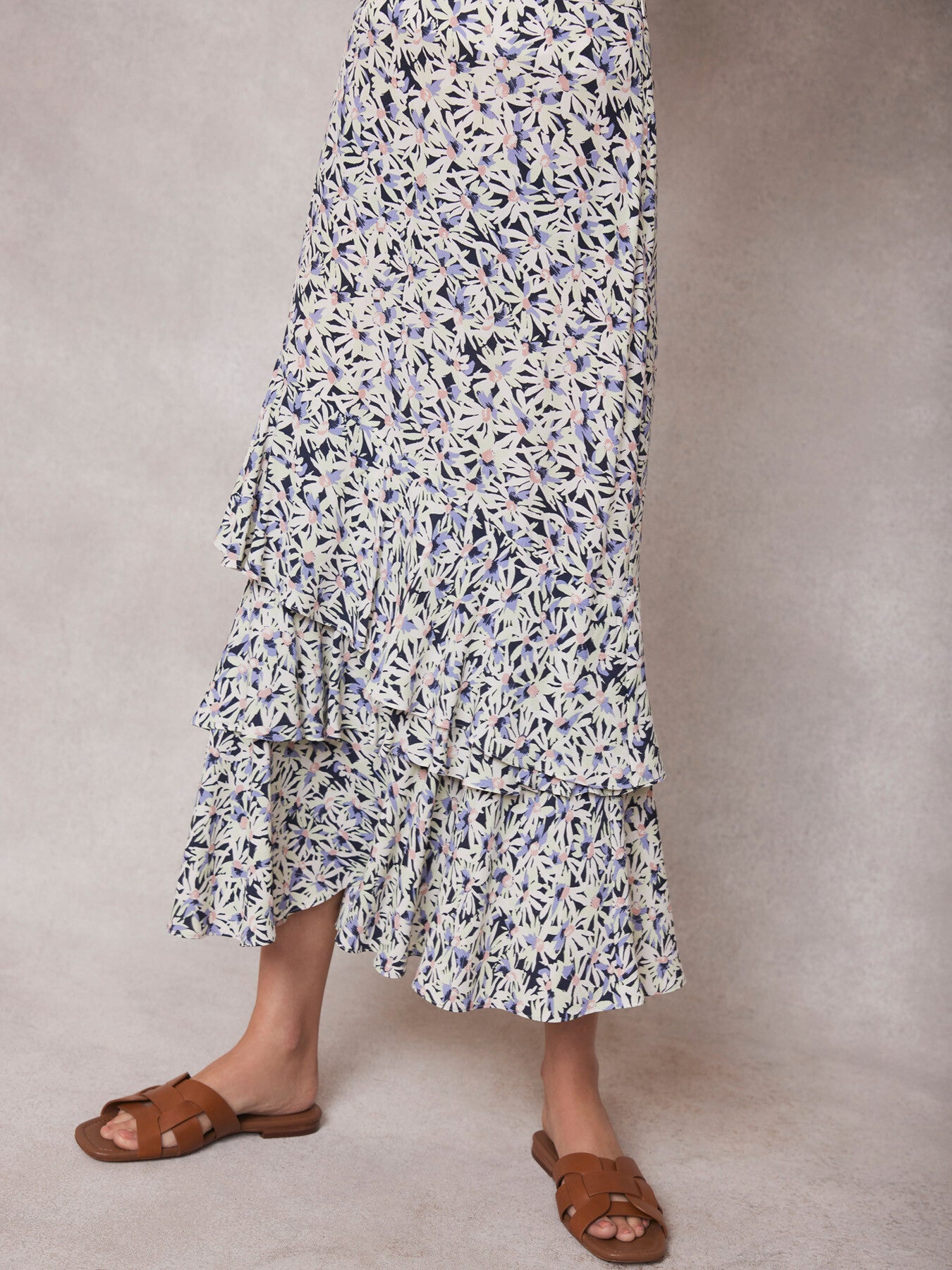 Floral Print Midi Skirt