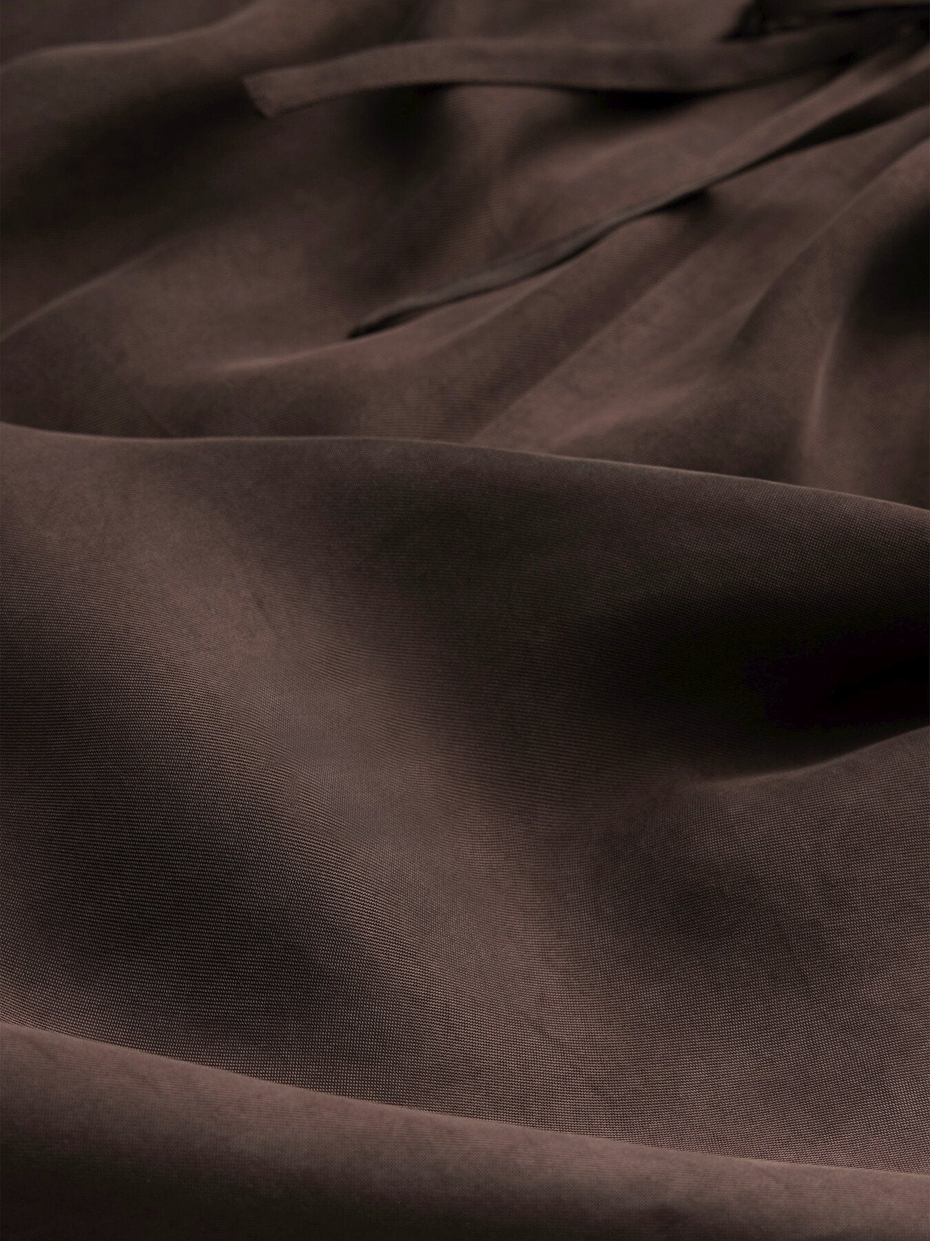 Brown Drawstring Wide Trousers