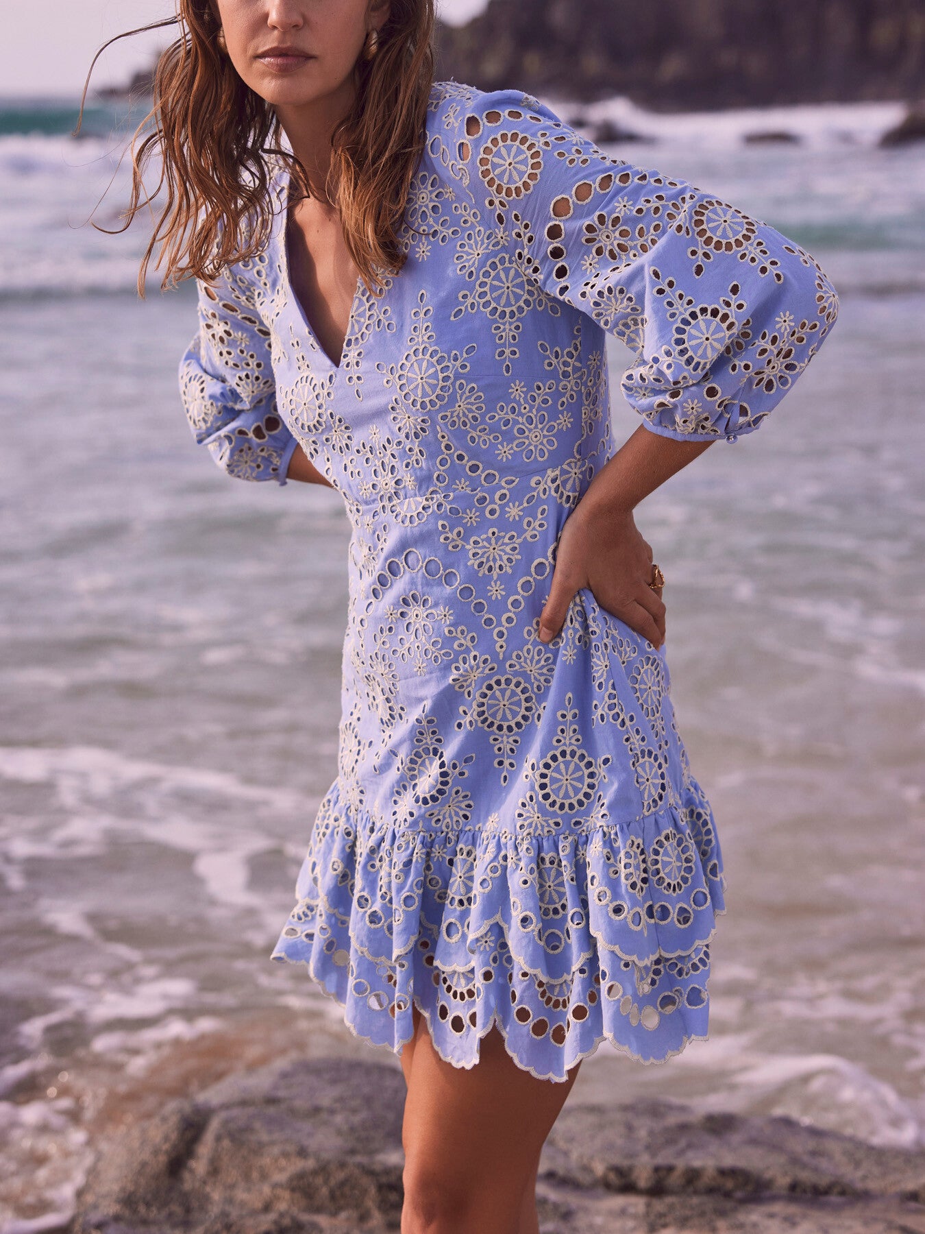 Broderie Anglaise Mini Dress