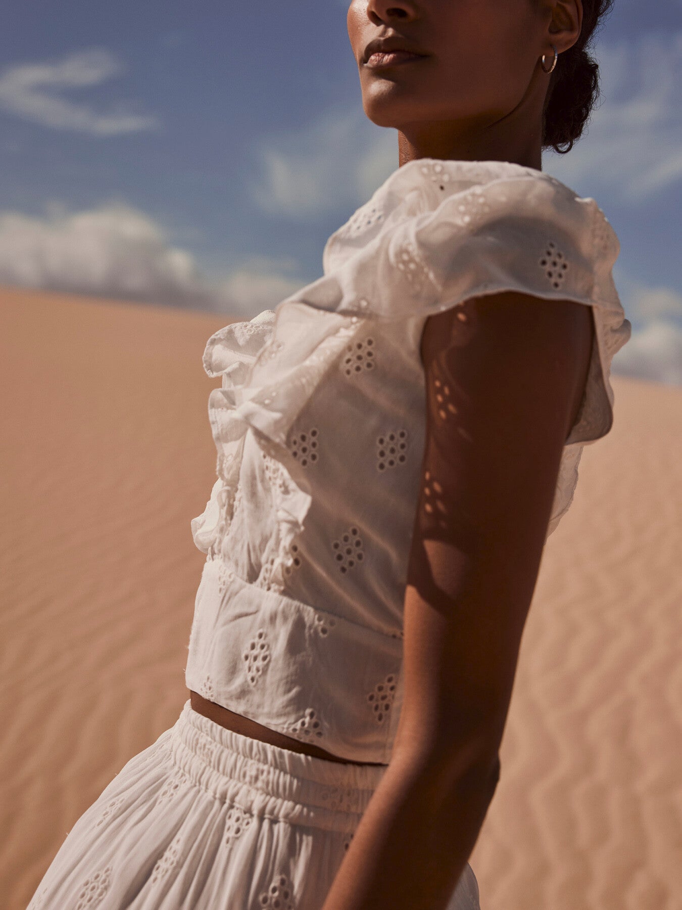 Broderie Crop Top