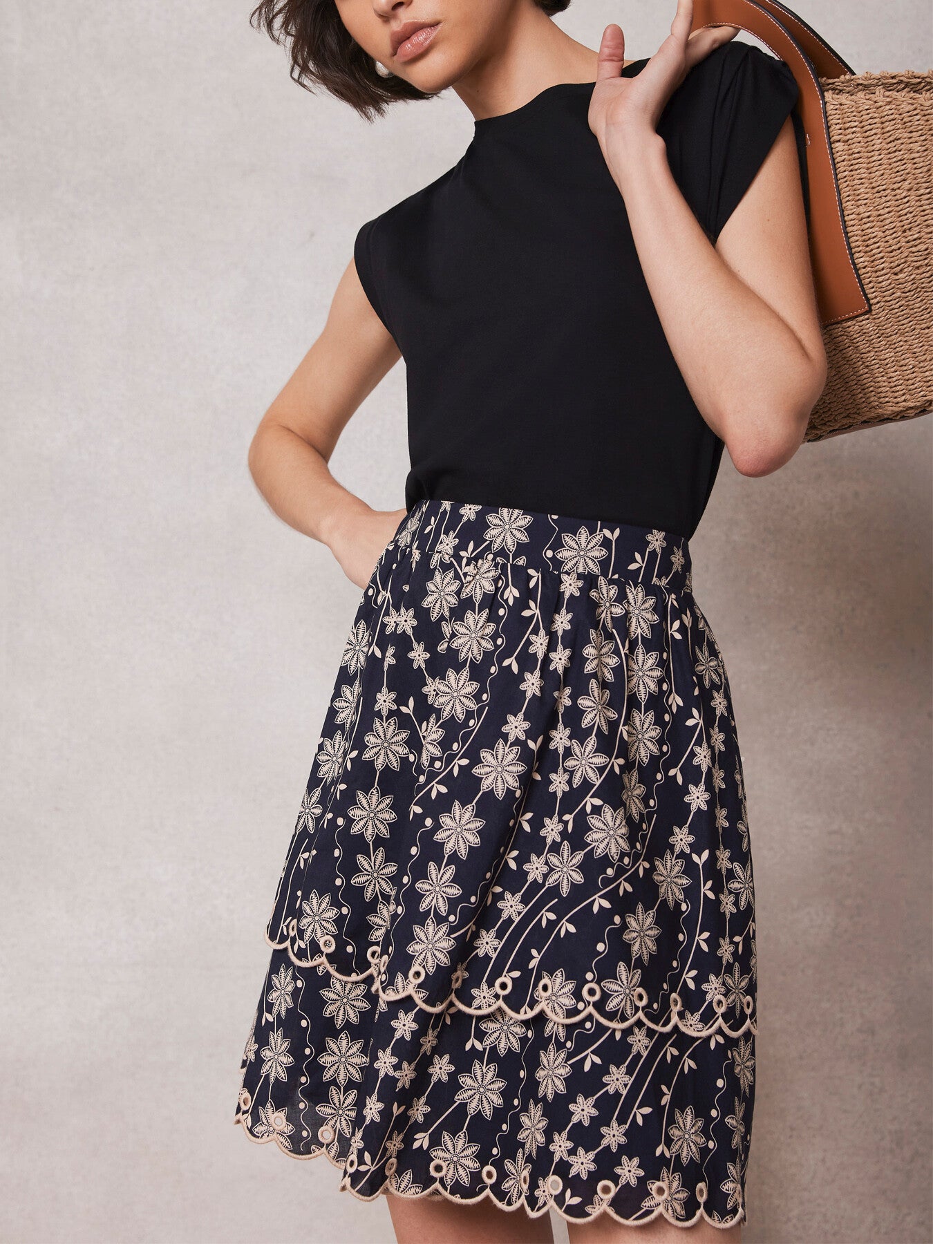 Cotton Mini Skirt