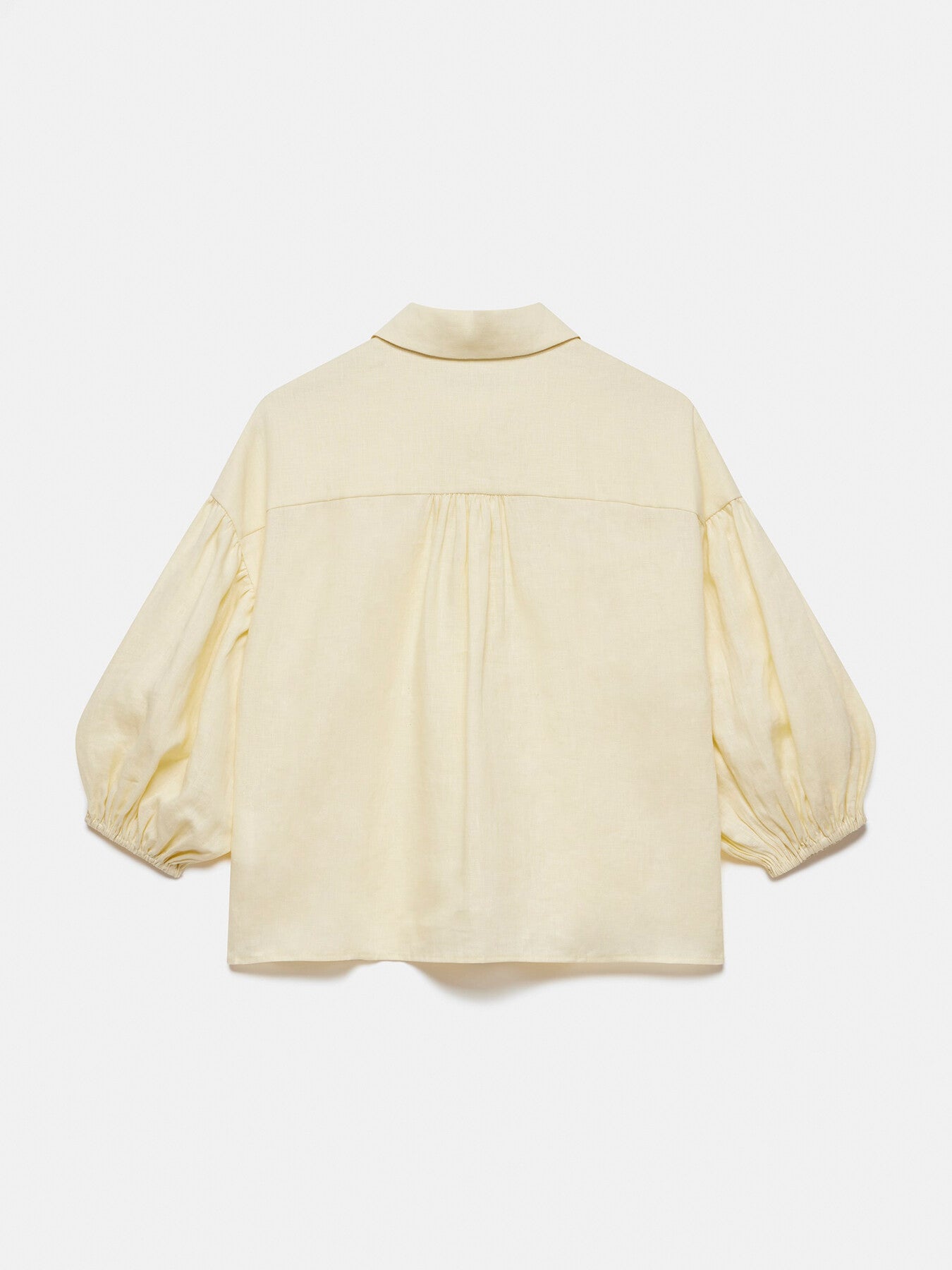 Linen Puff Sleeve Shirt