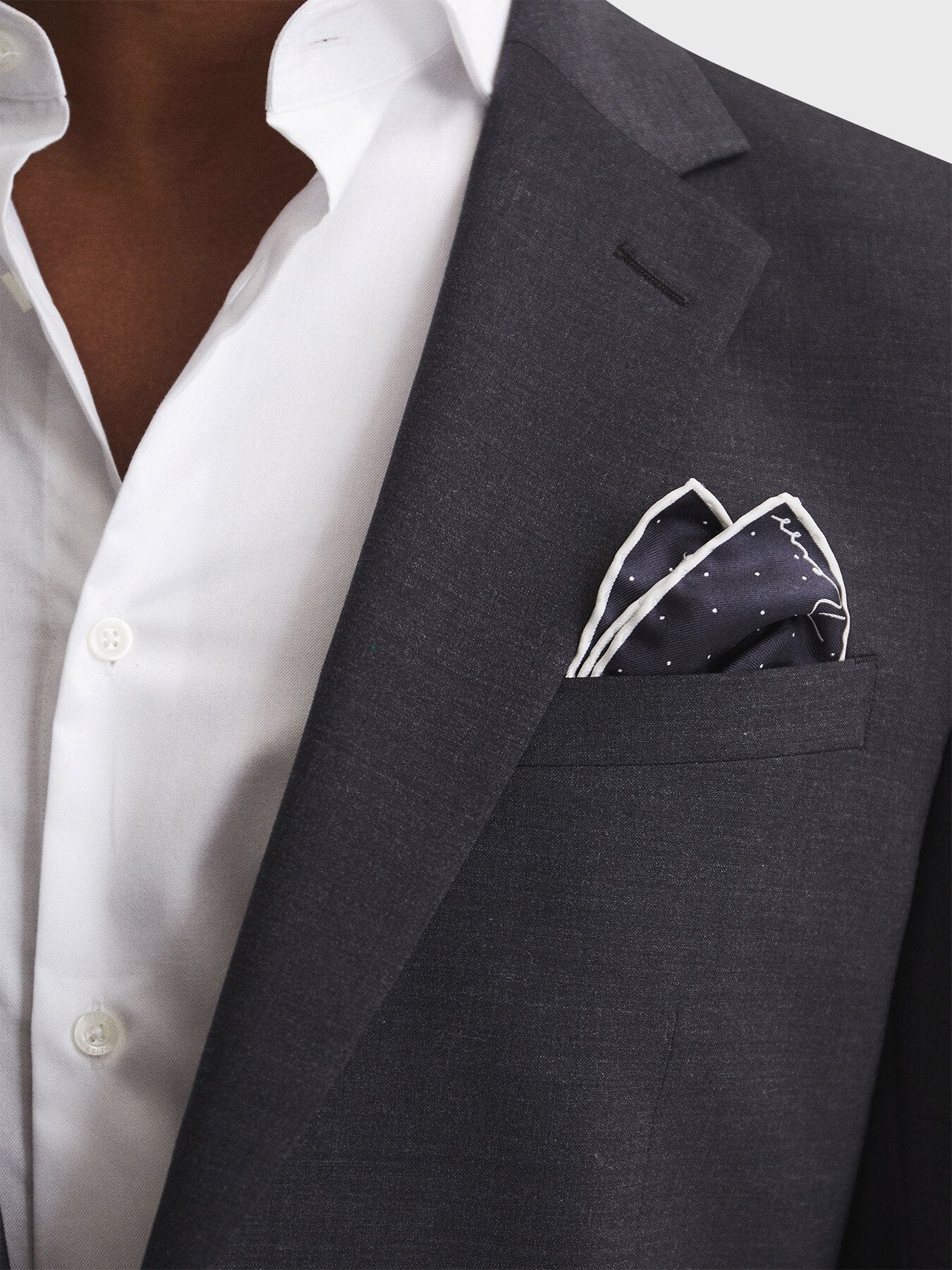 Navy BlueLiam Polka Dot Silk Pocket Square