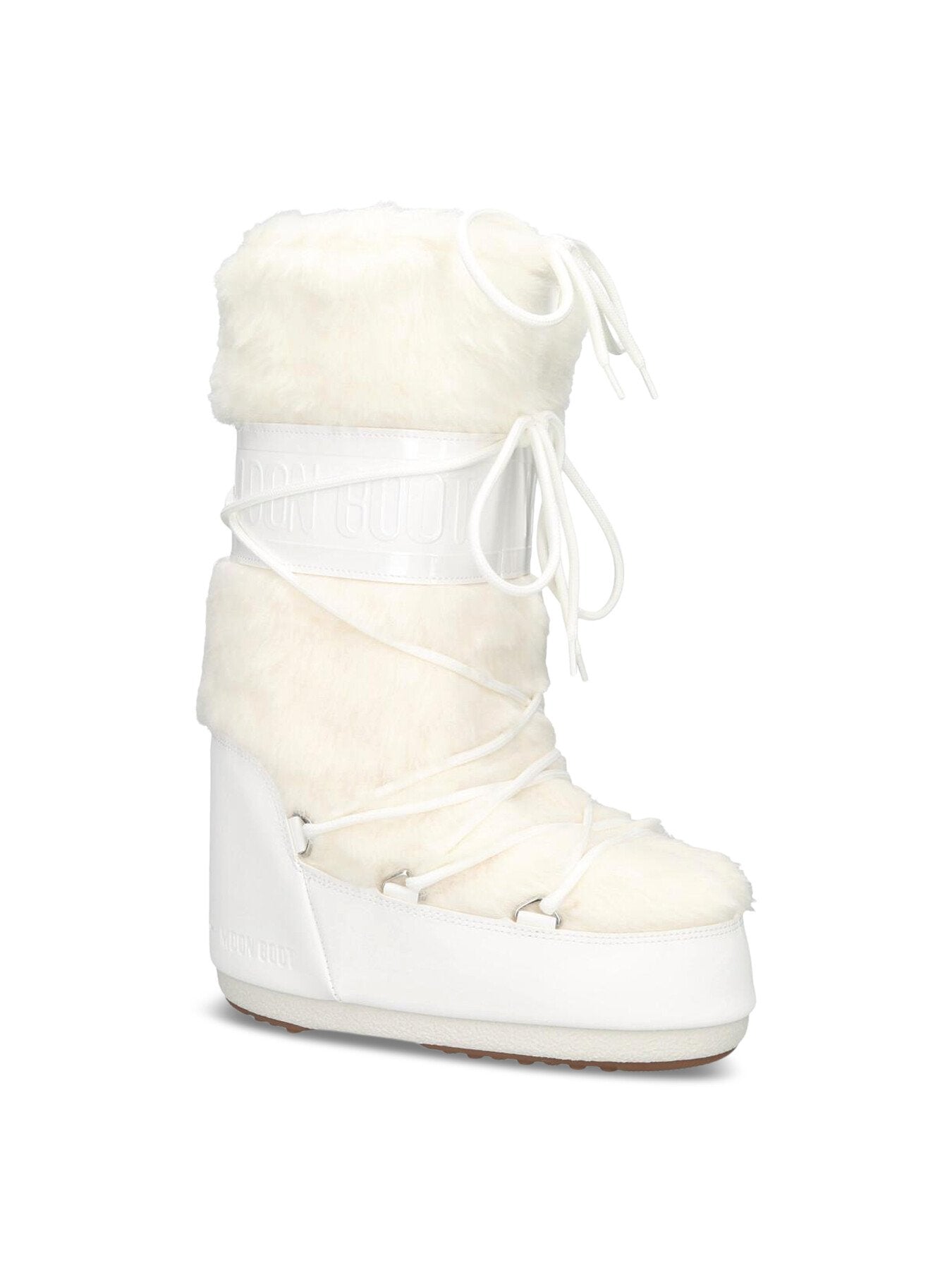 Icon Faux Fur Knee-High Boots White