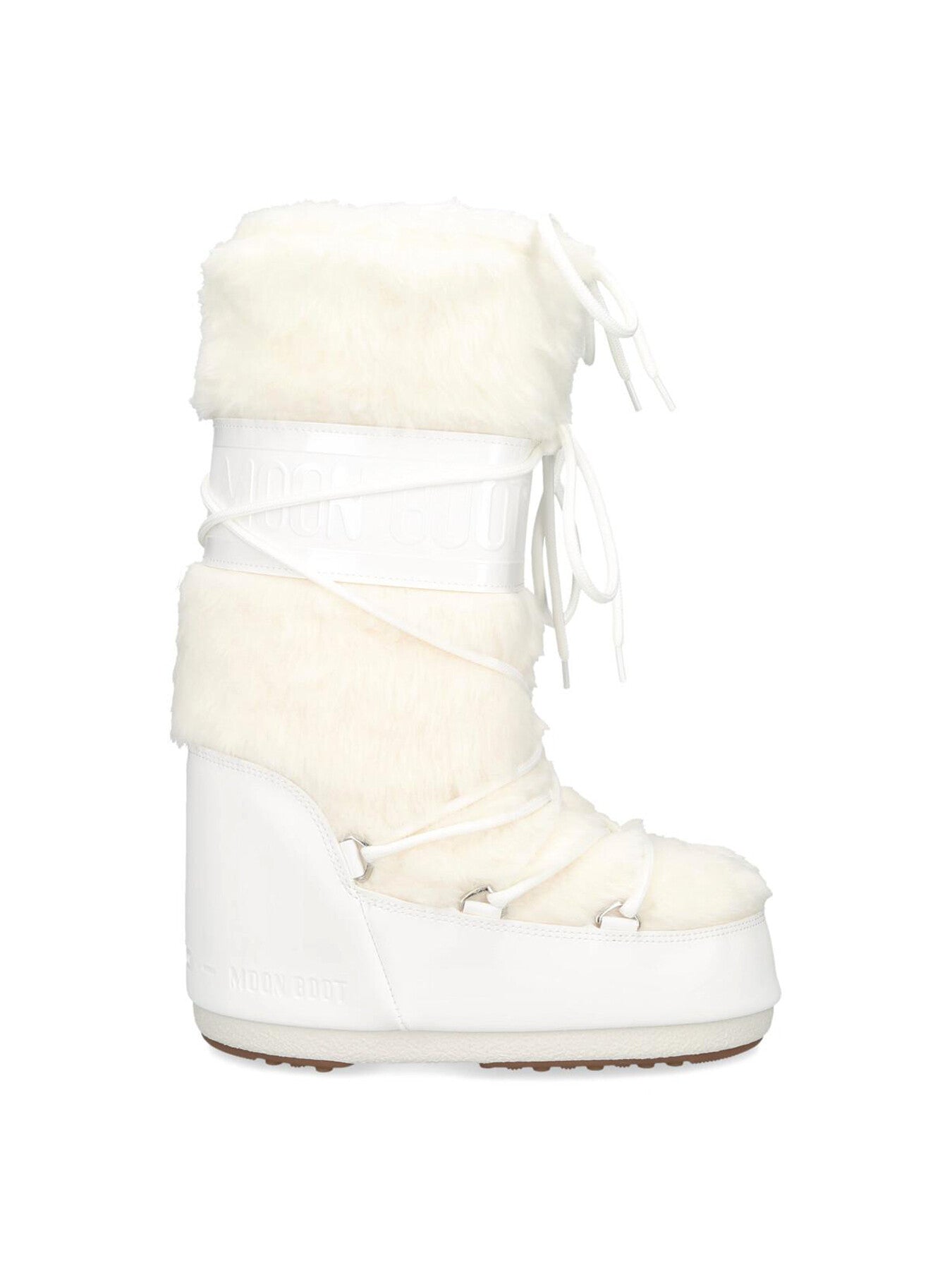 Icon Faux Fur Knee-High Boots White