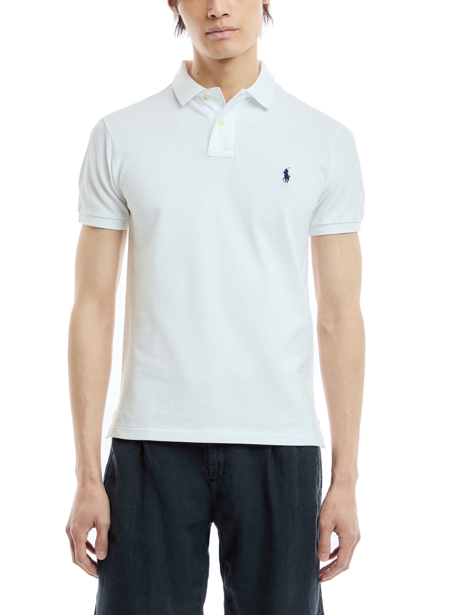 Slim Fit Mesh Polo Shirt