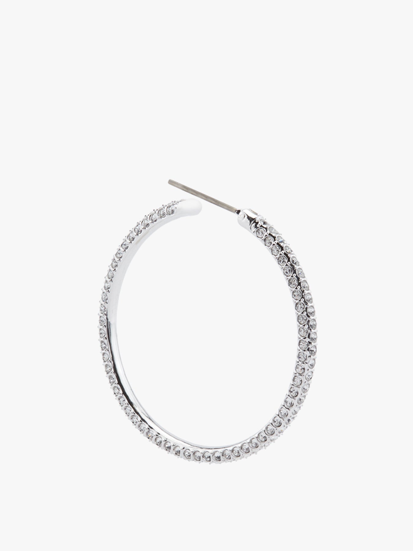 Stone Hooped Pierced Earrings
