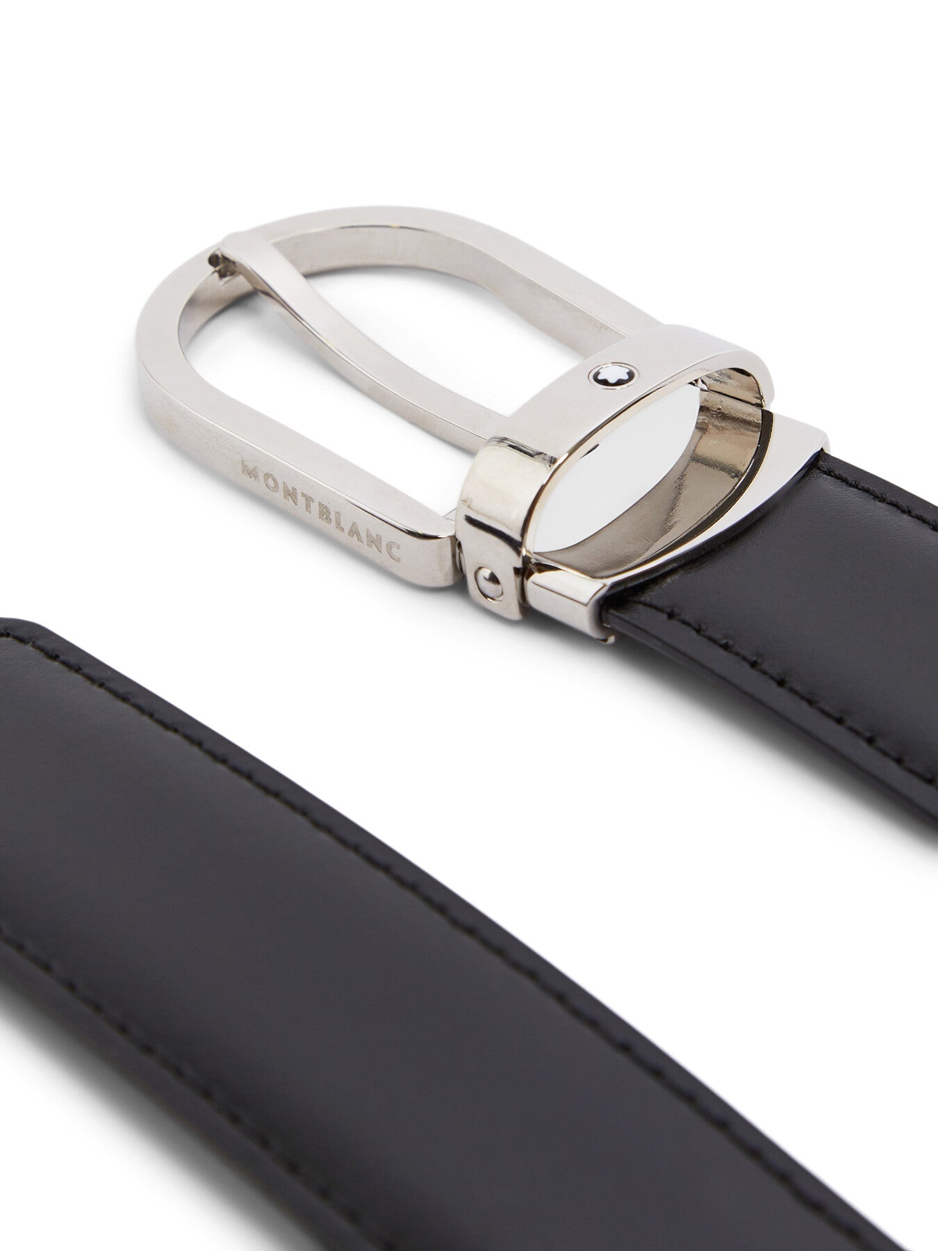 Horseshoe Shiny Palladium Finish Pin Buckle Belt