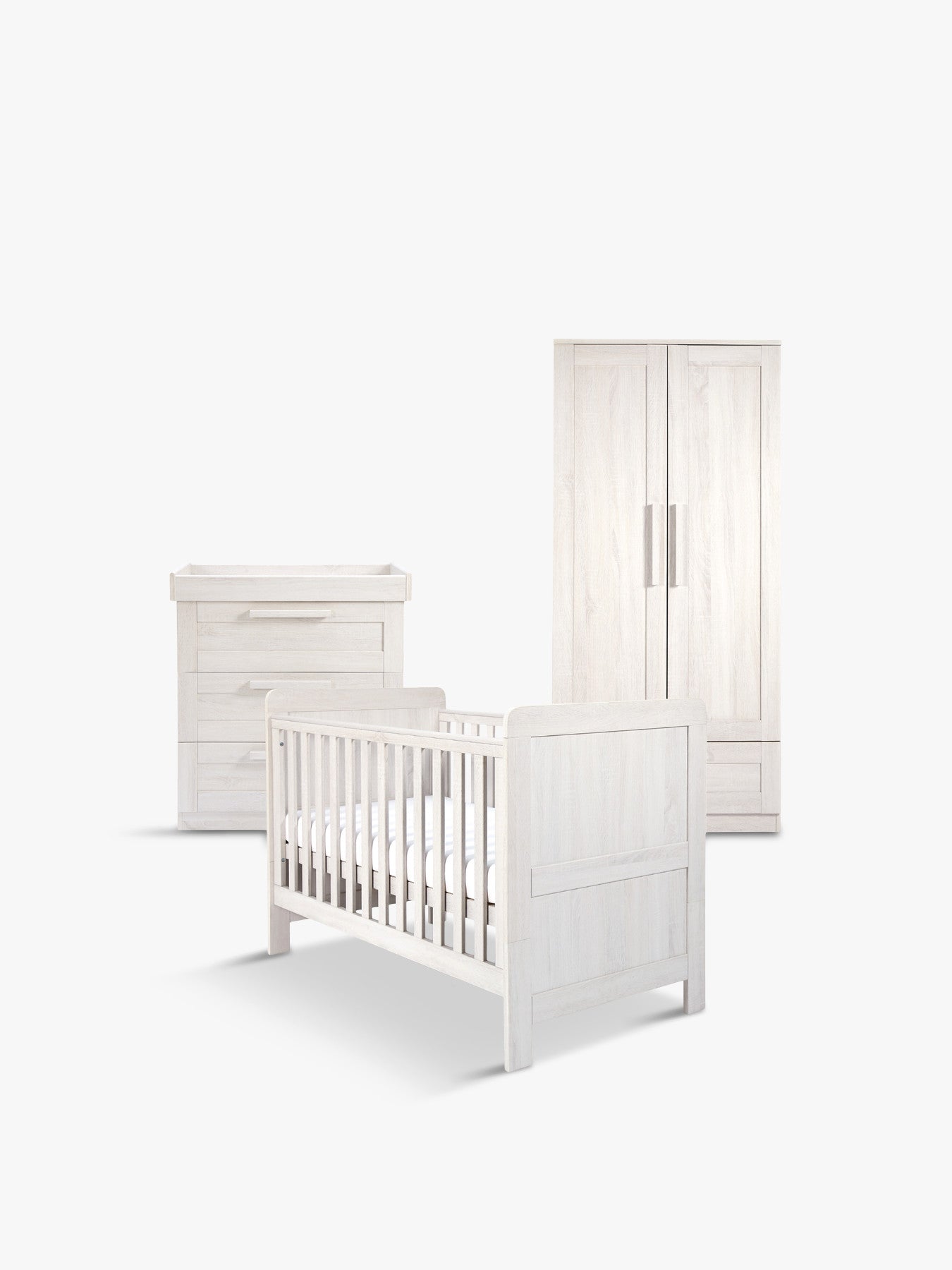 Atlas Cot Bed, Dresser & Wardrobe