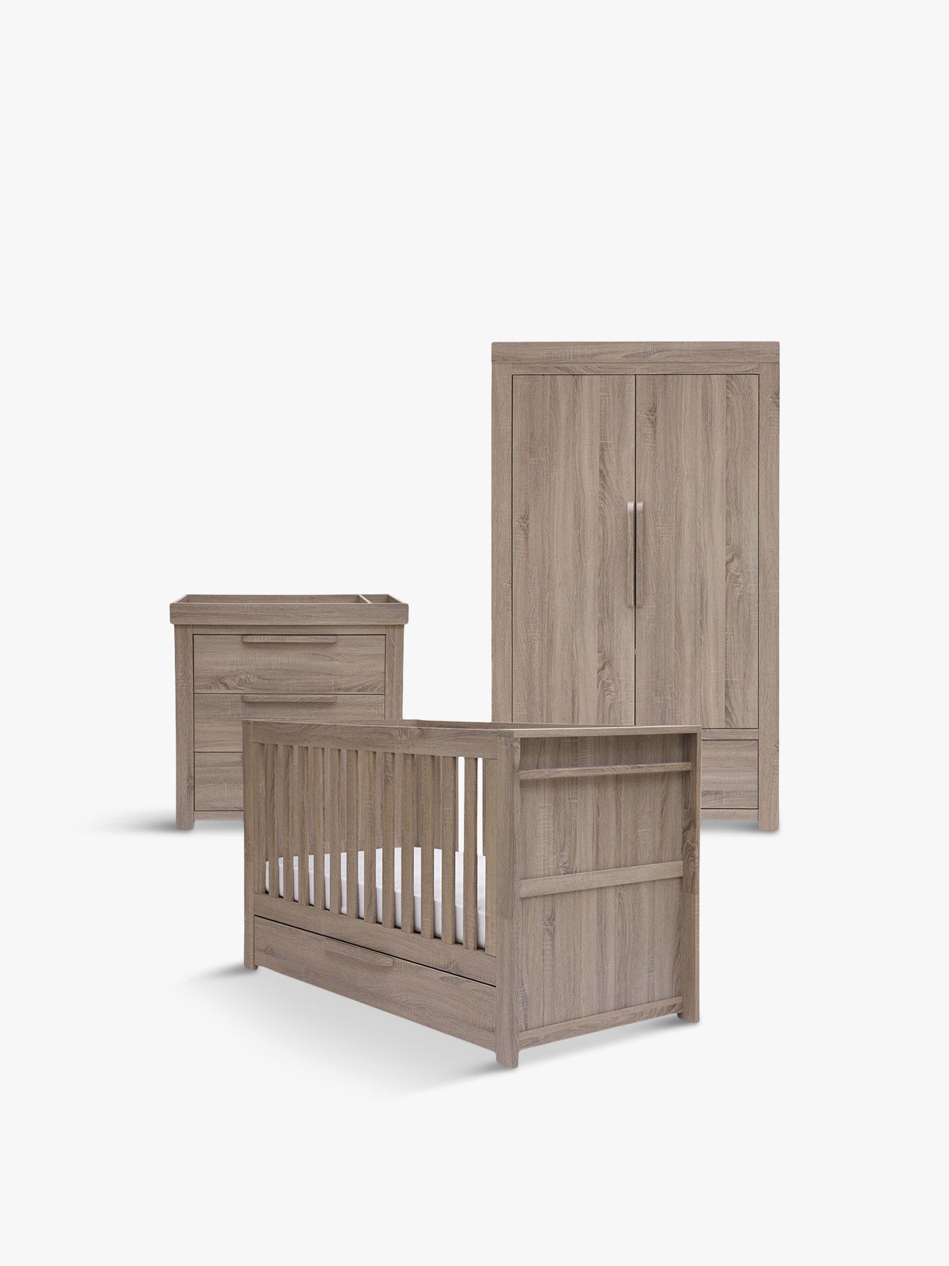 Frankin Cot Bed, Dresser & Wardrobe