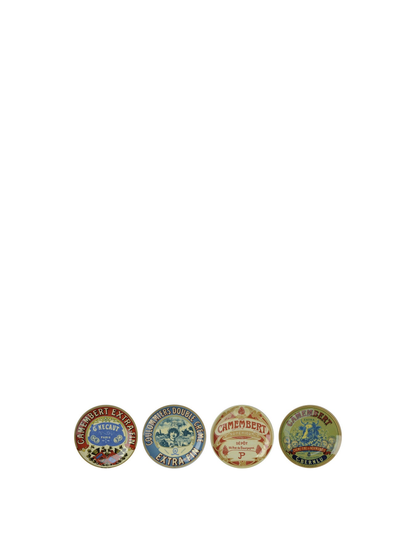 Classic Camembert Canape Plates Set of 4