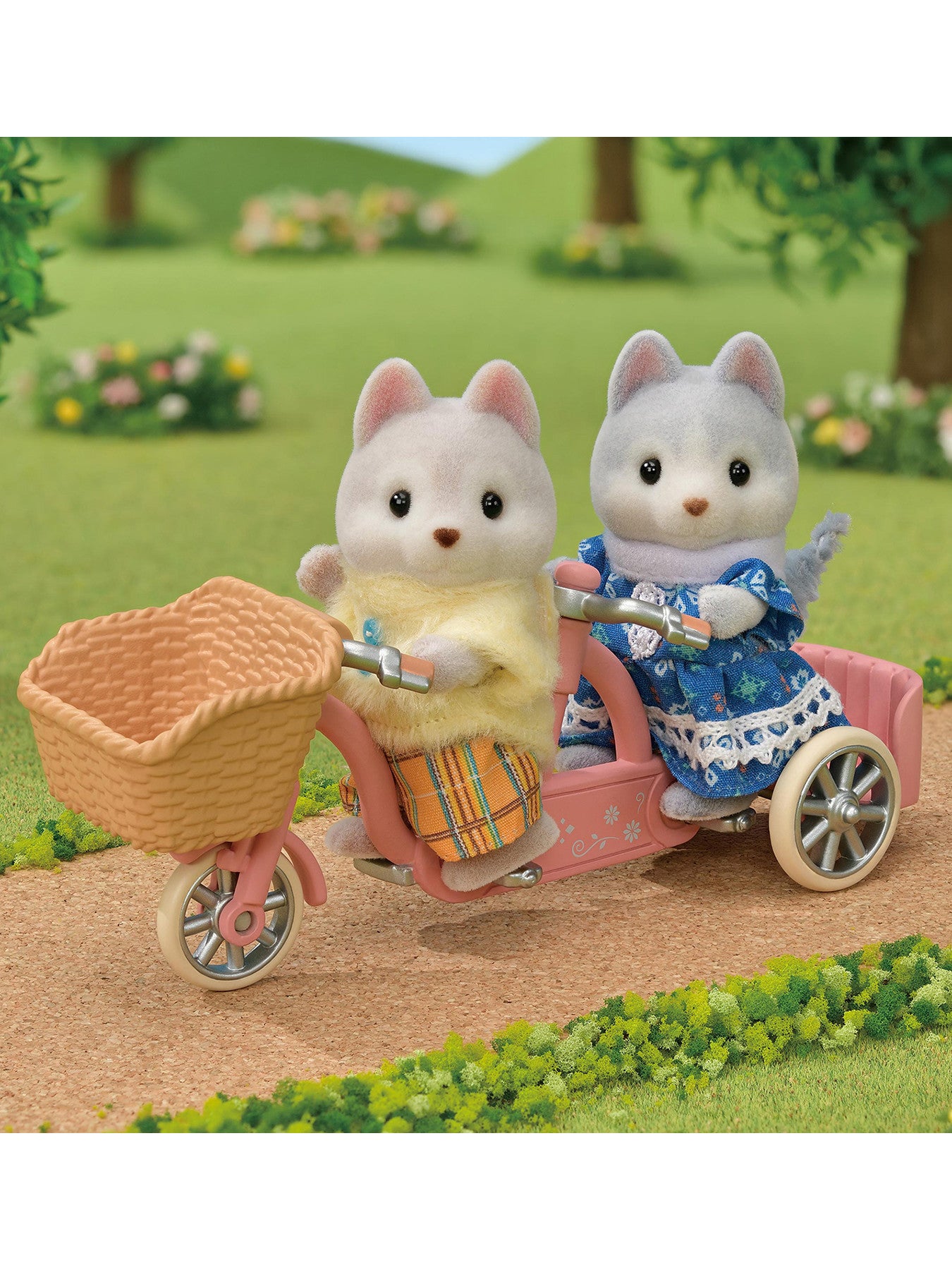Tandem Cycling Set Husky Sister Brother