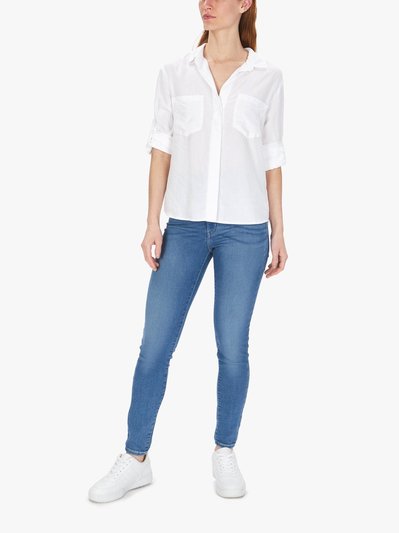 Split Back Button Down Shirt