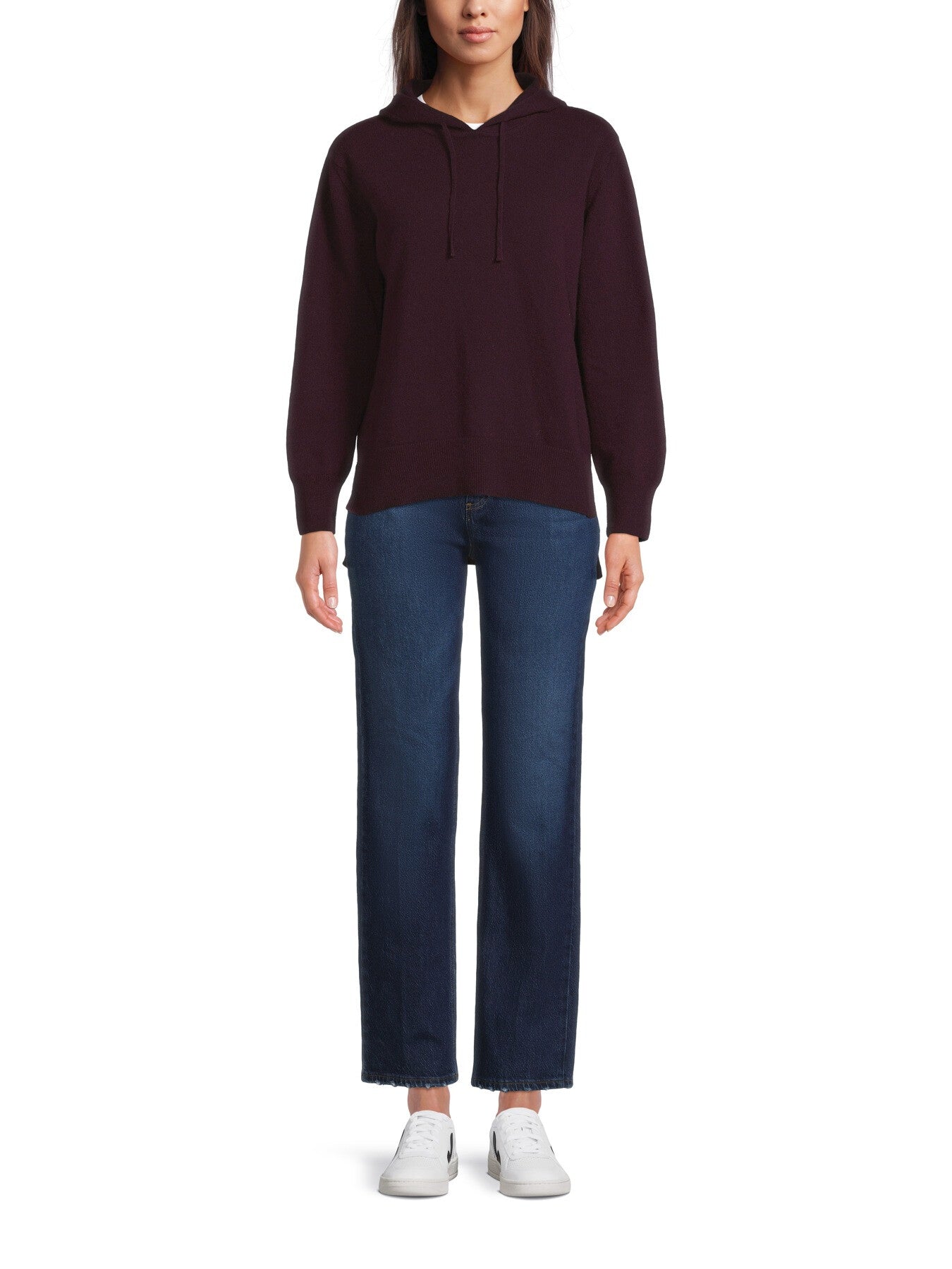 Cashmere Boxy Hooded Sweatshirt