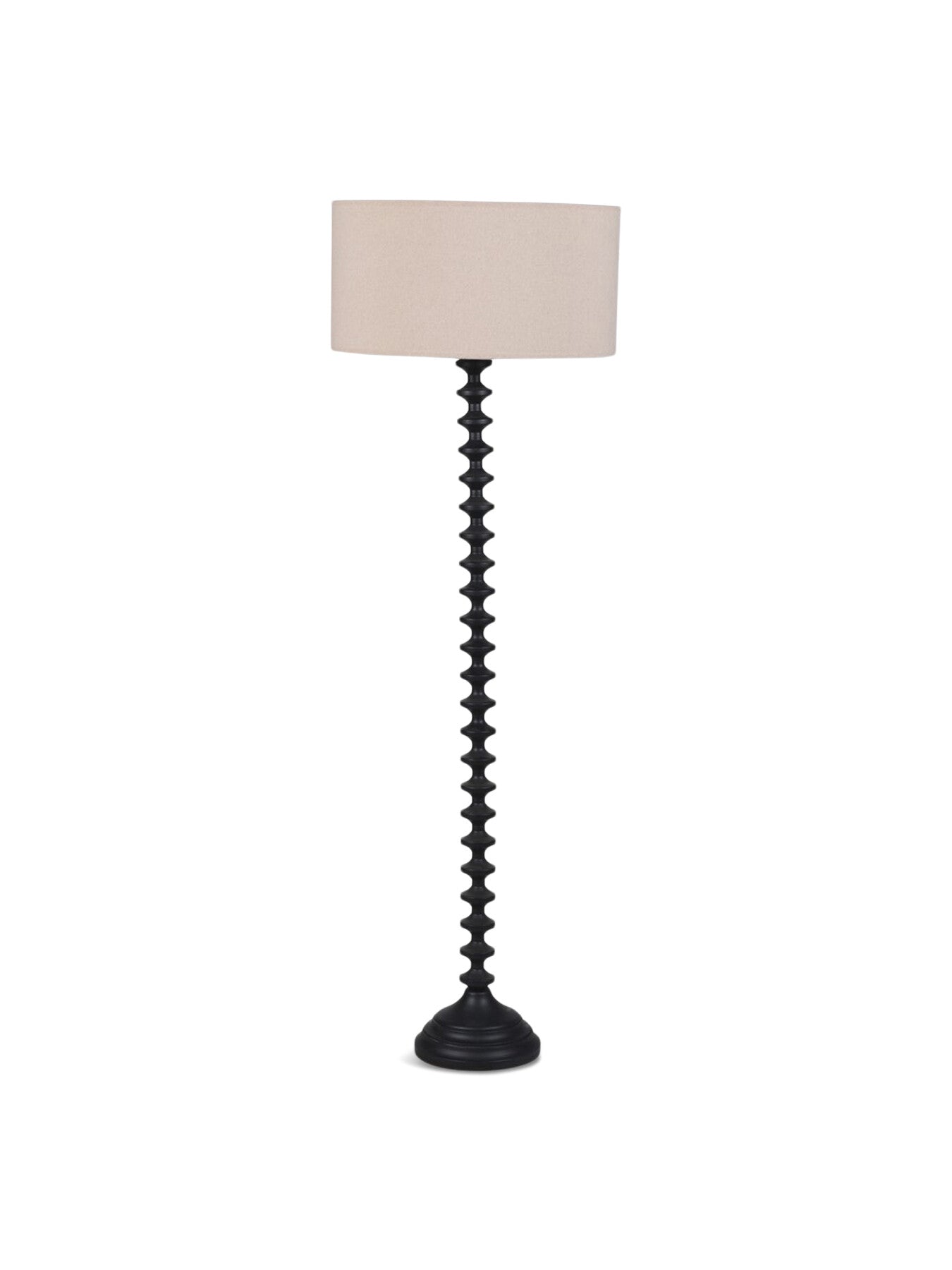 Turned Base Floor Lamp with Shade