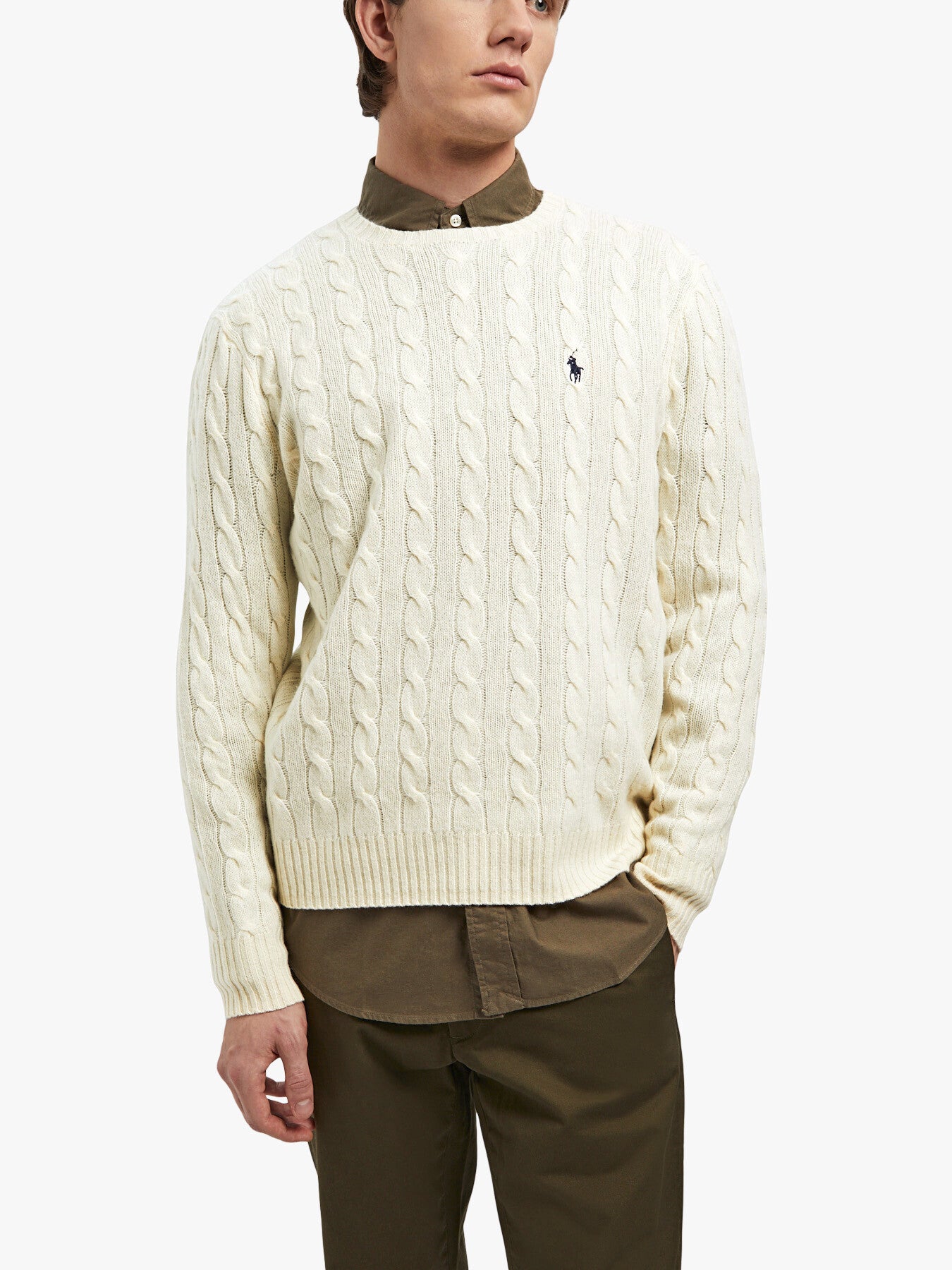 Cable Knit Wool Cashmere Sweater