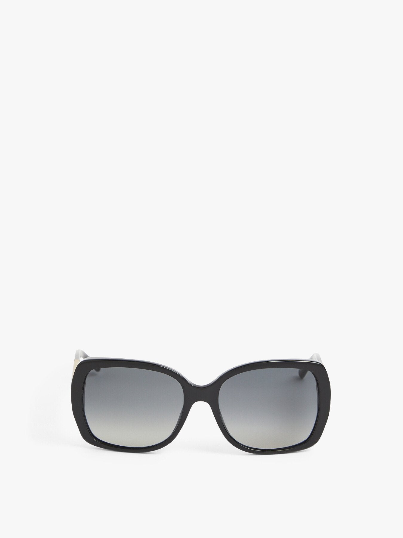 Oval Check Arm Acetate Sunglasses