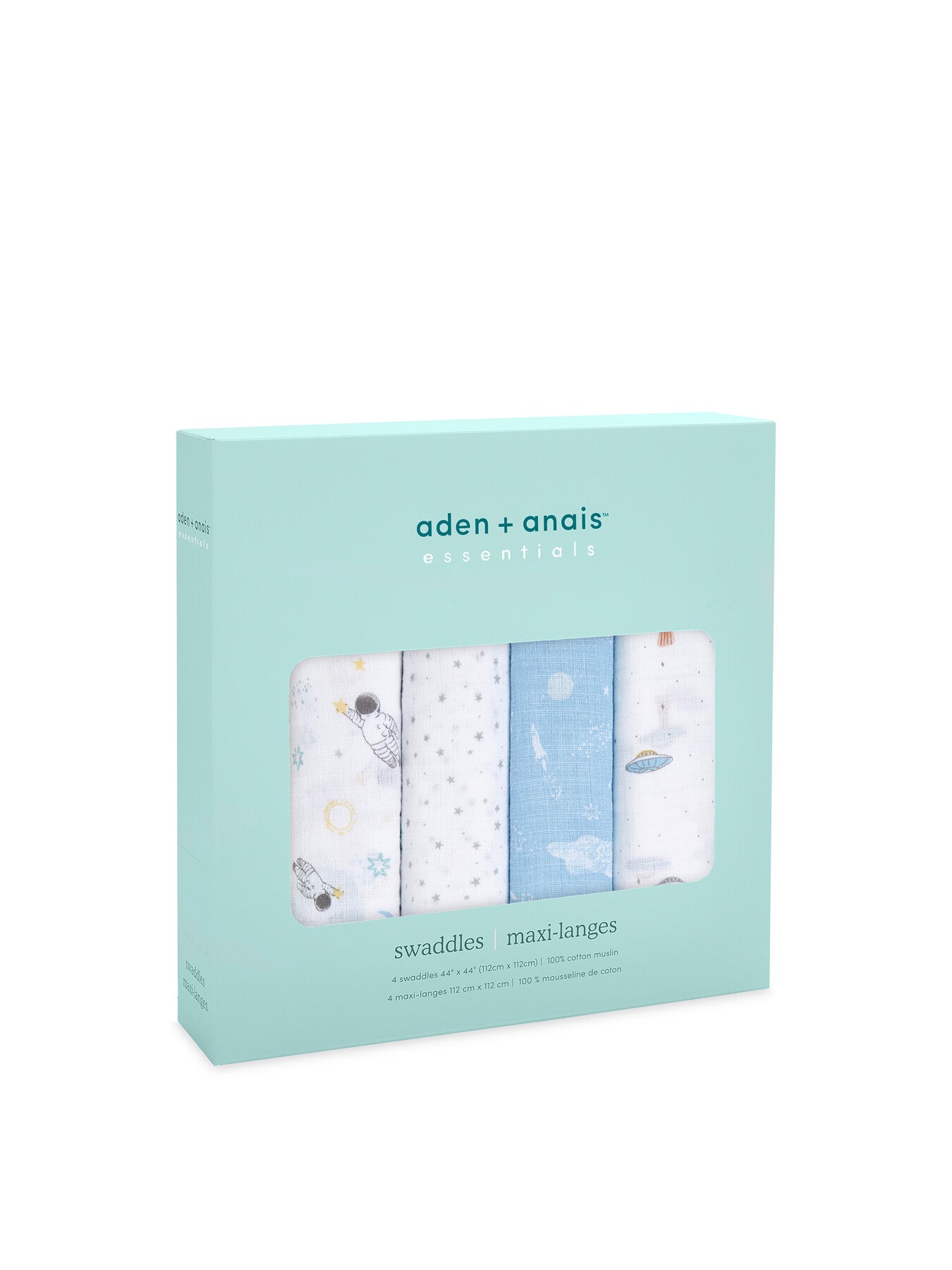 Muslin Swadle Blanket 4-Pack Space Explorers