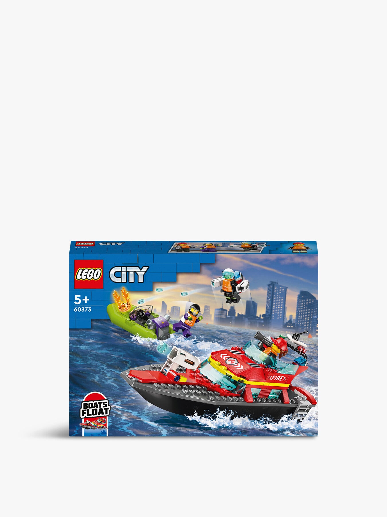 City Fire Rescue Boat Toy Building Set 60373