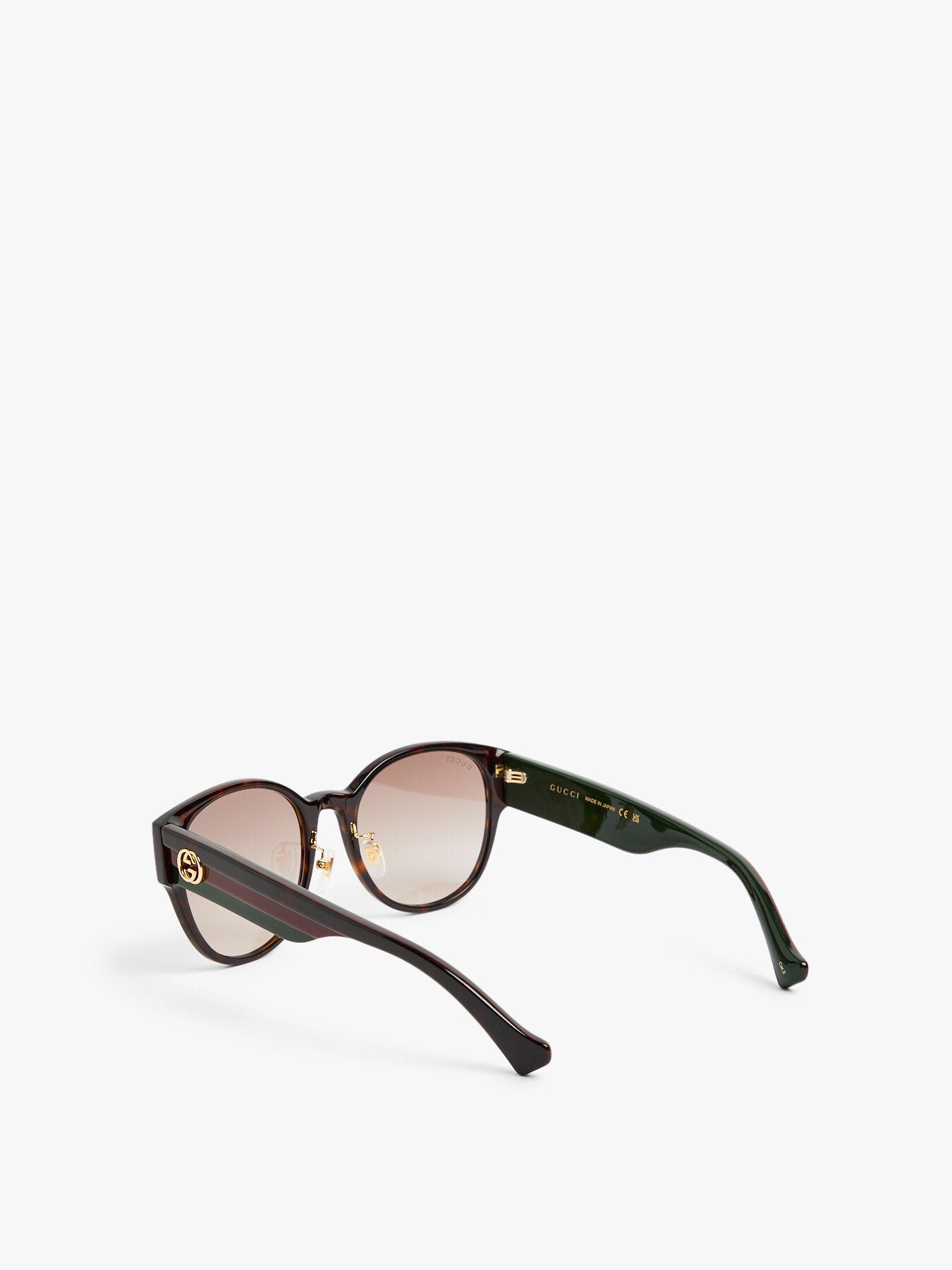 Gucci Stripe Recycled Acetate Round Sunglasses