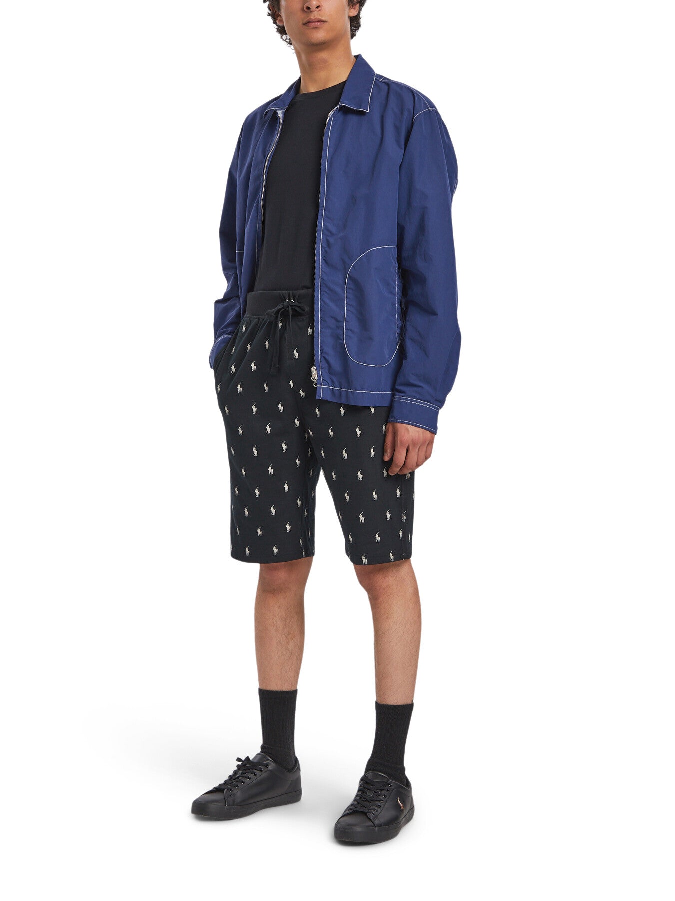 Allover Pony Cotton Jersey Sleep Shorts
