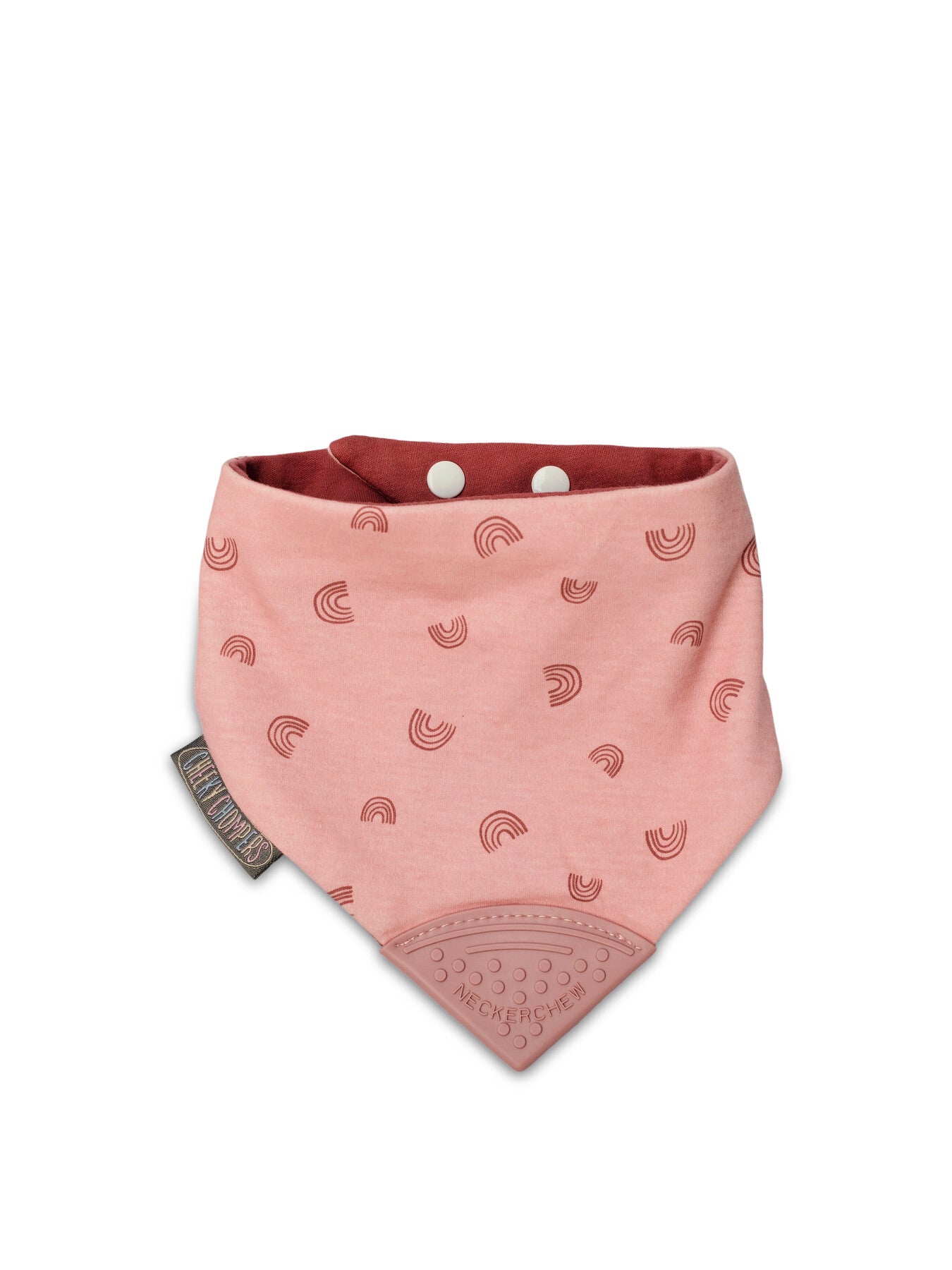 Cheeky Chompers Teething Dribble Bib Rainbow Rose
