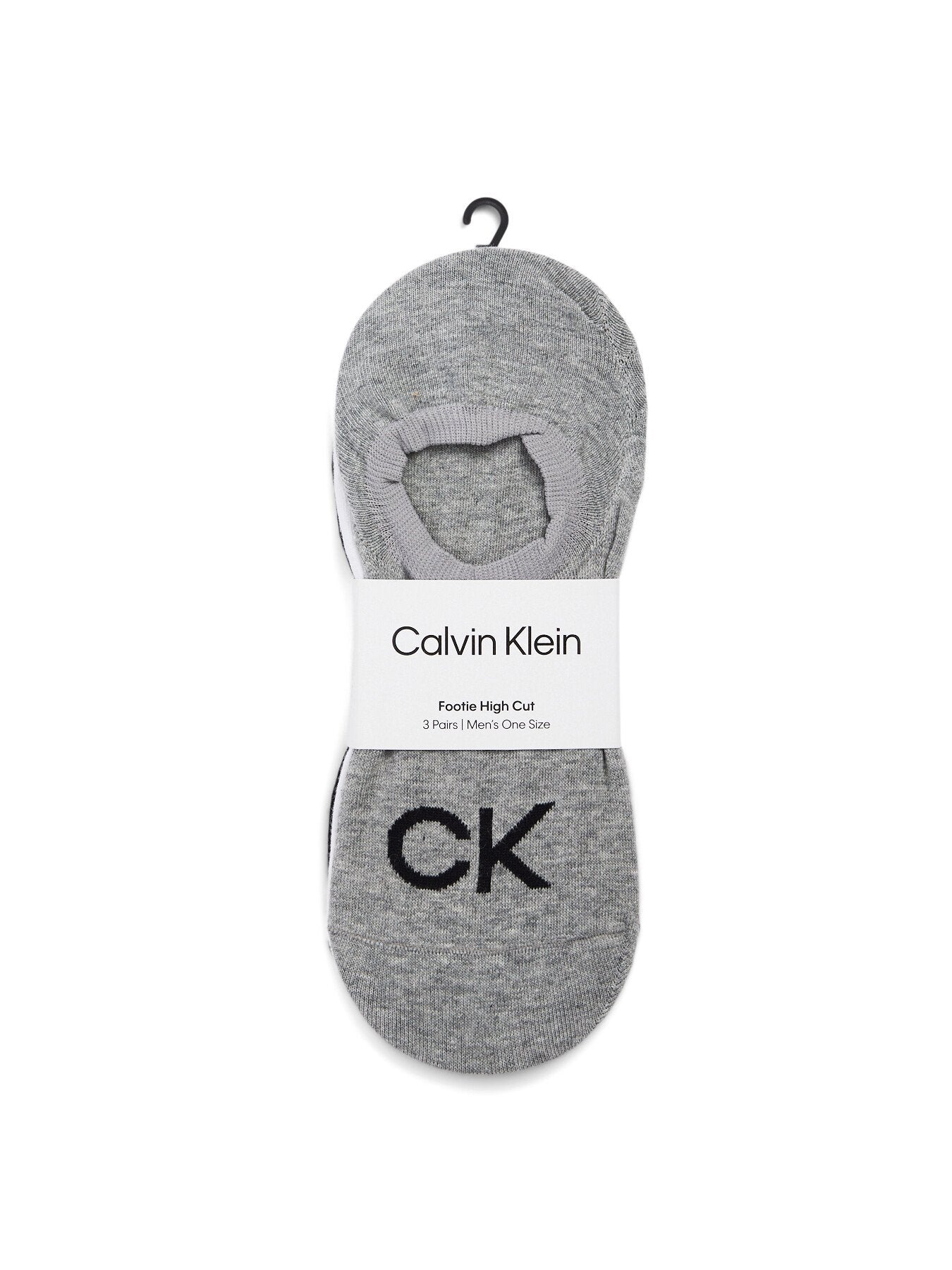 Ck Men Footie High Cut 3P Logo