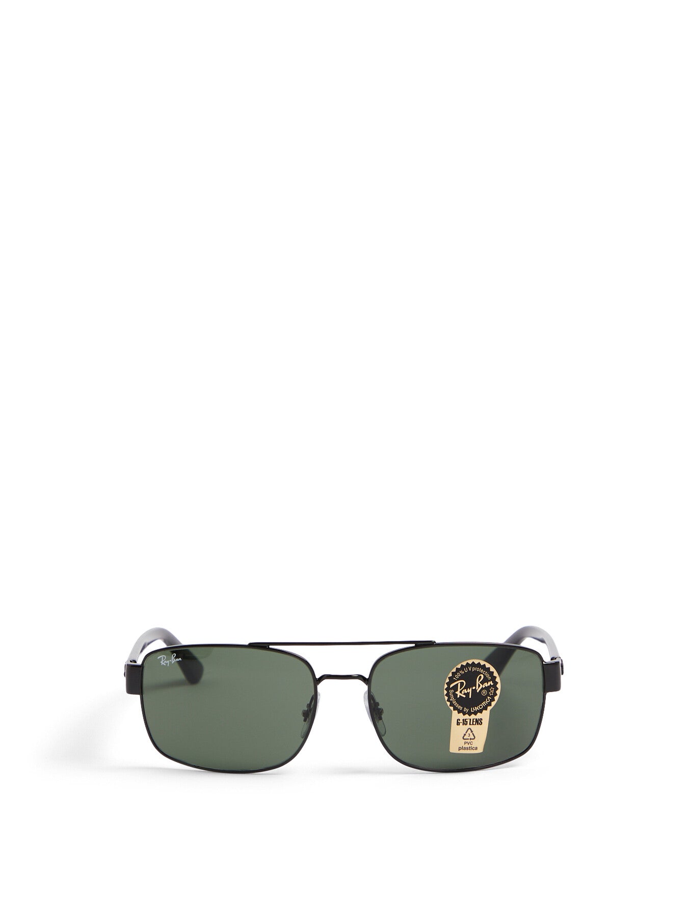 RB3687 Metal Double Bridge Square Sunglasses