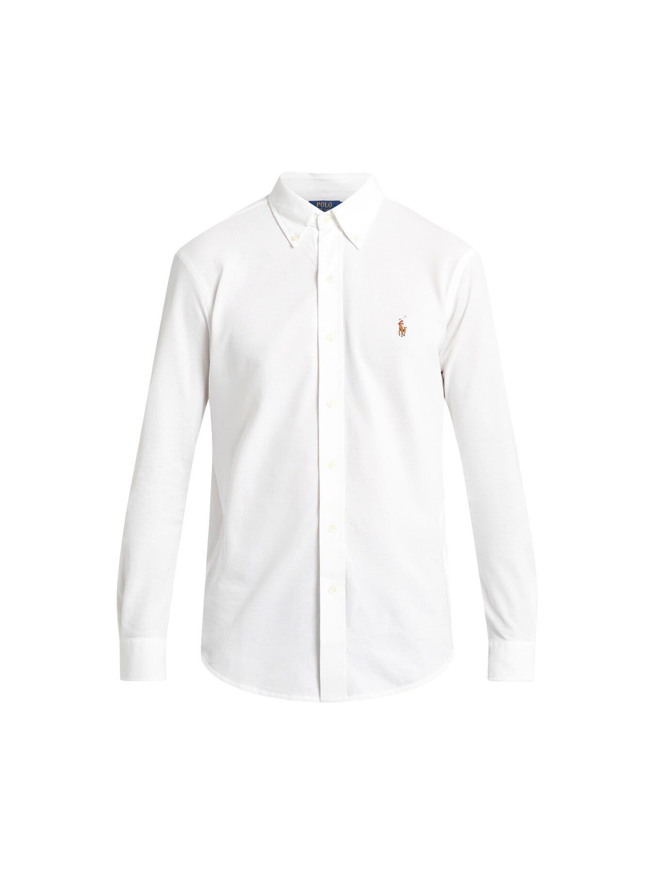 Geometric Oxford Mesh Long Sleeve Shirt