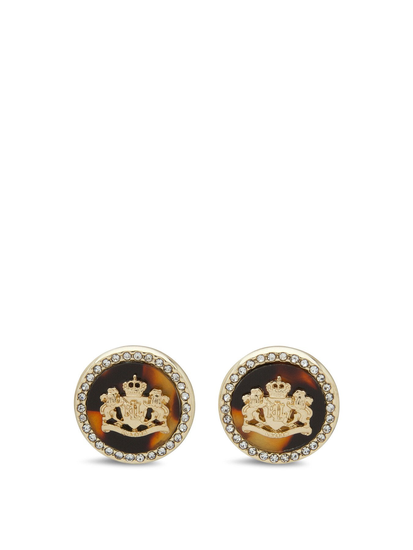 Lauren Ralph Lauren Tort Crest Stud Earrings