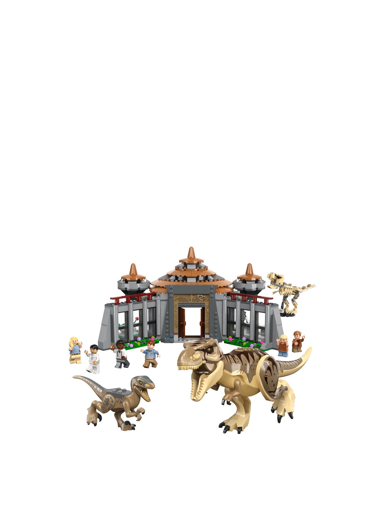 Jurassic World Visitor Center T. rex Raptor Attack Set 76961