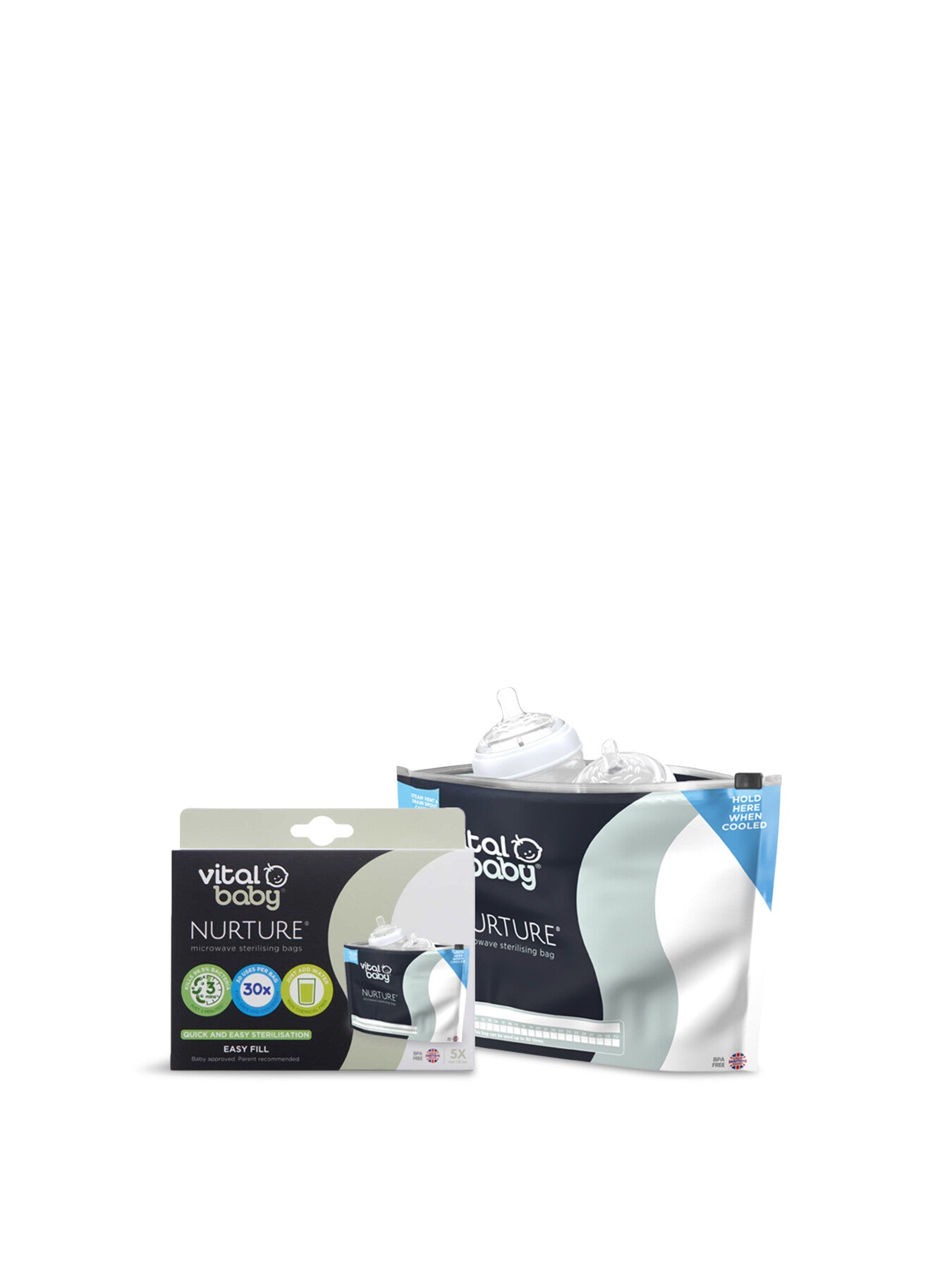 Vital Baby NURTURE microwave sterilising bags 5pk