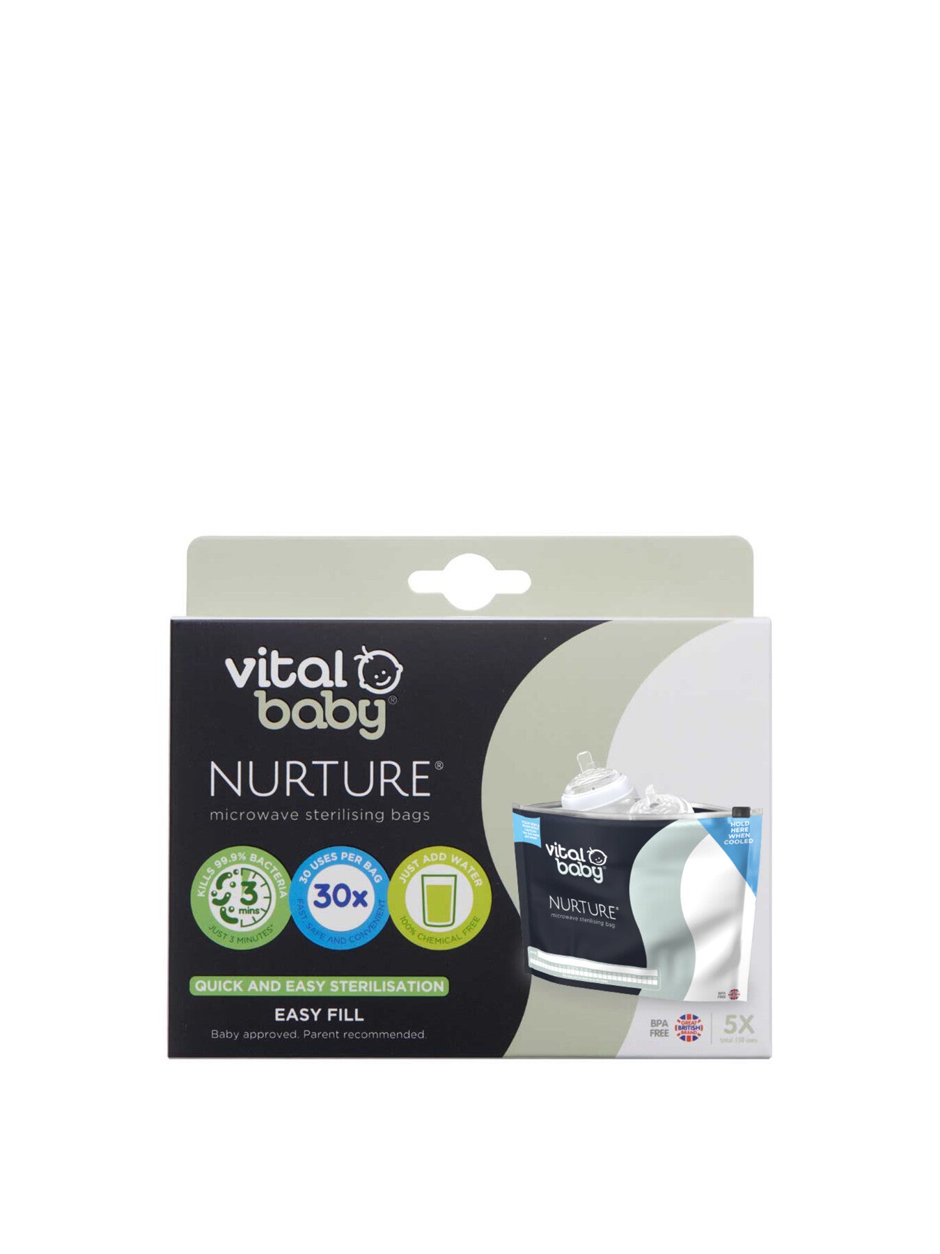 Vital Baby NURTURE microwave sterilising bags 5pk