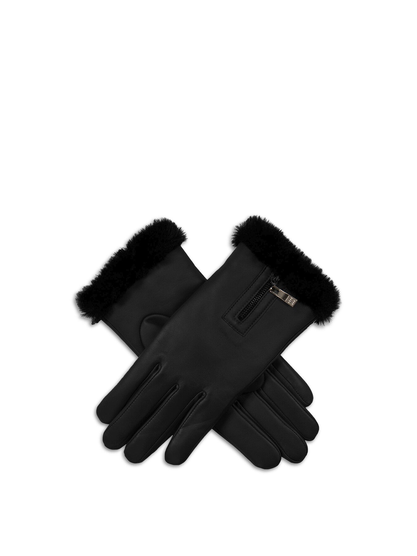 YASMIN Leather Glove with Decorative Zip