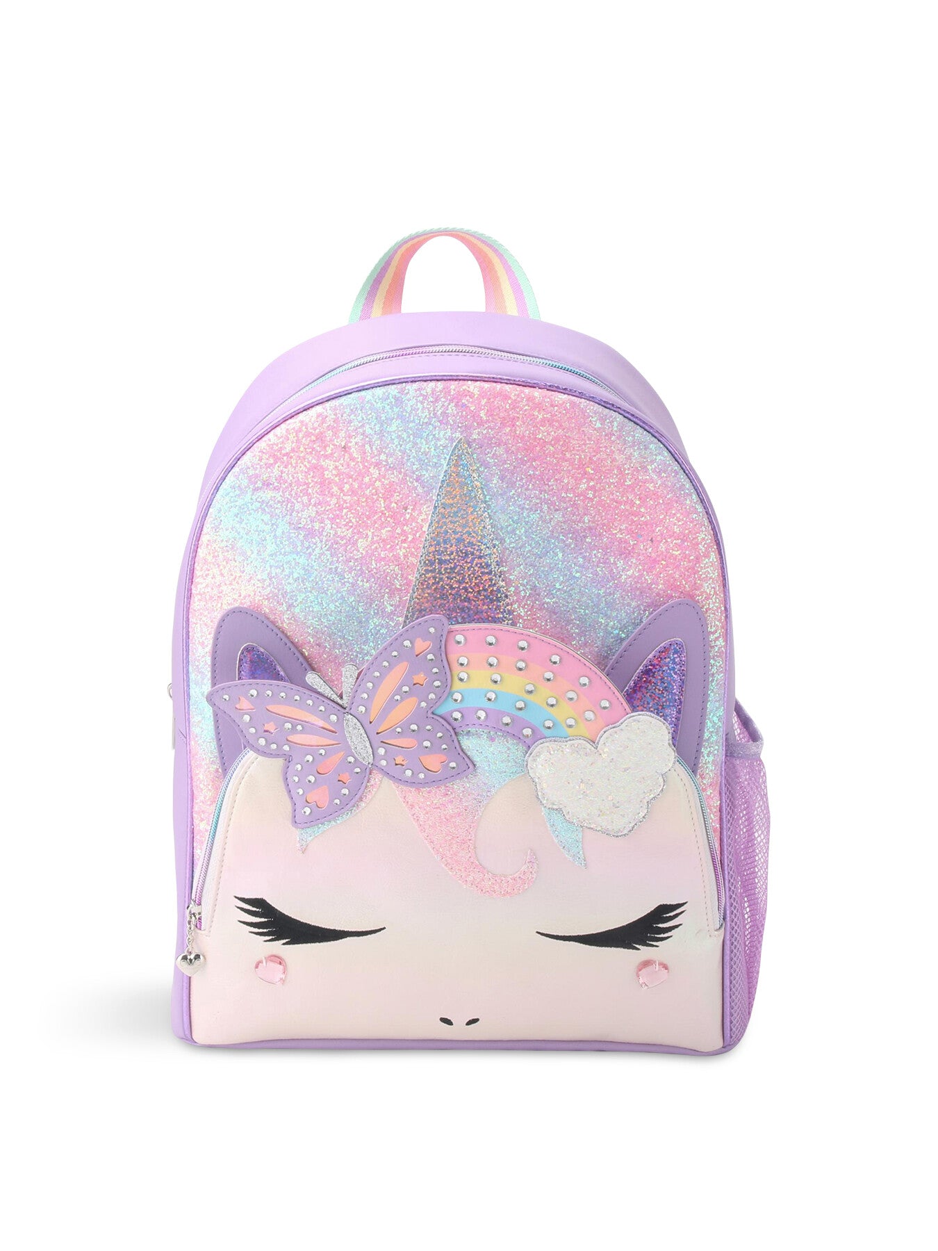 GWEN GLITTER BUTTERFLY RAINBOW CROWN LARGE BACKPACK