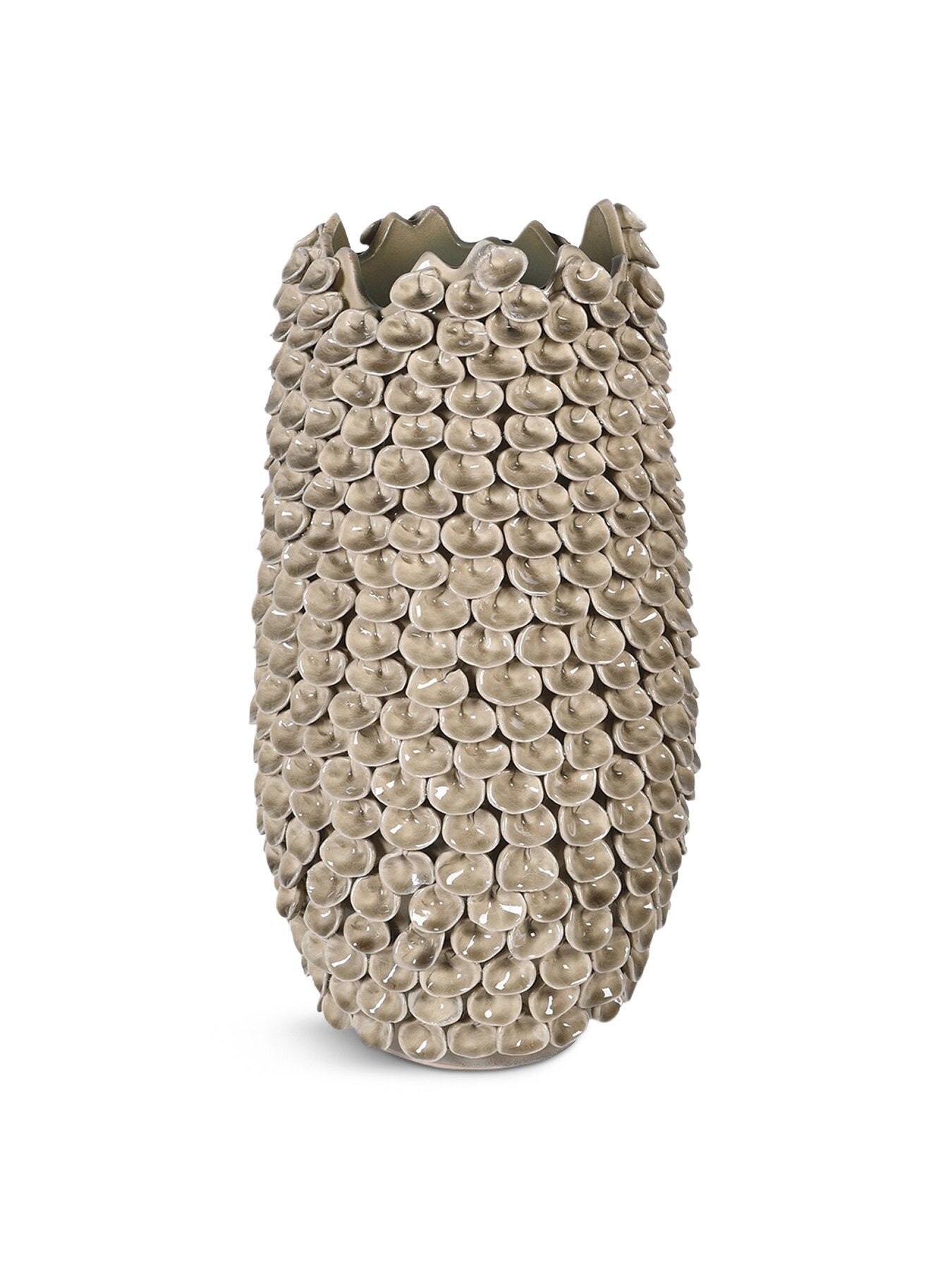 Leaf Effect Ceramic Vase 50cm